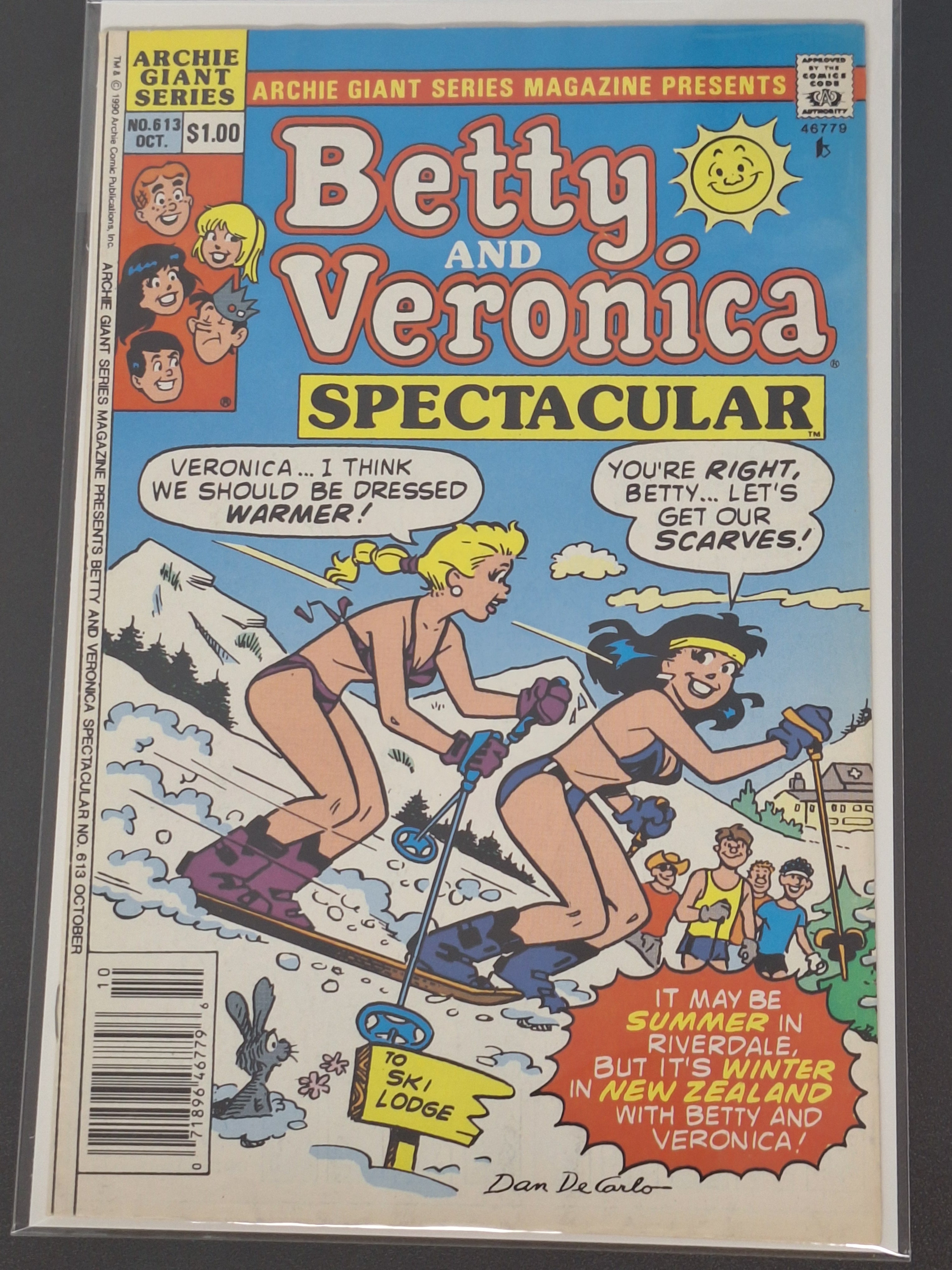 Betty And Veronica Spectacular 613 Archie 1990 Swim Suit Ski Cover Newsstand