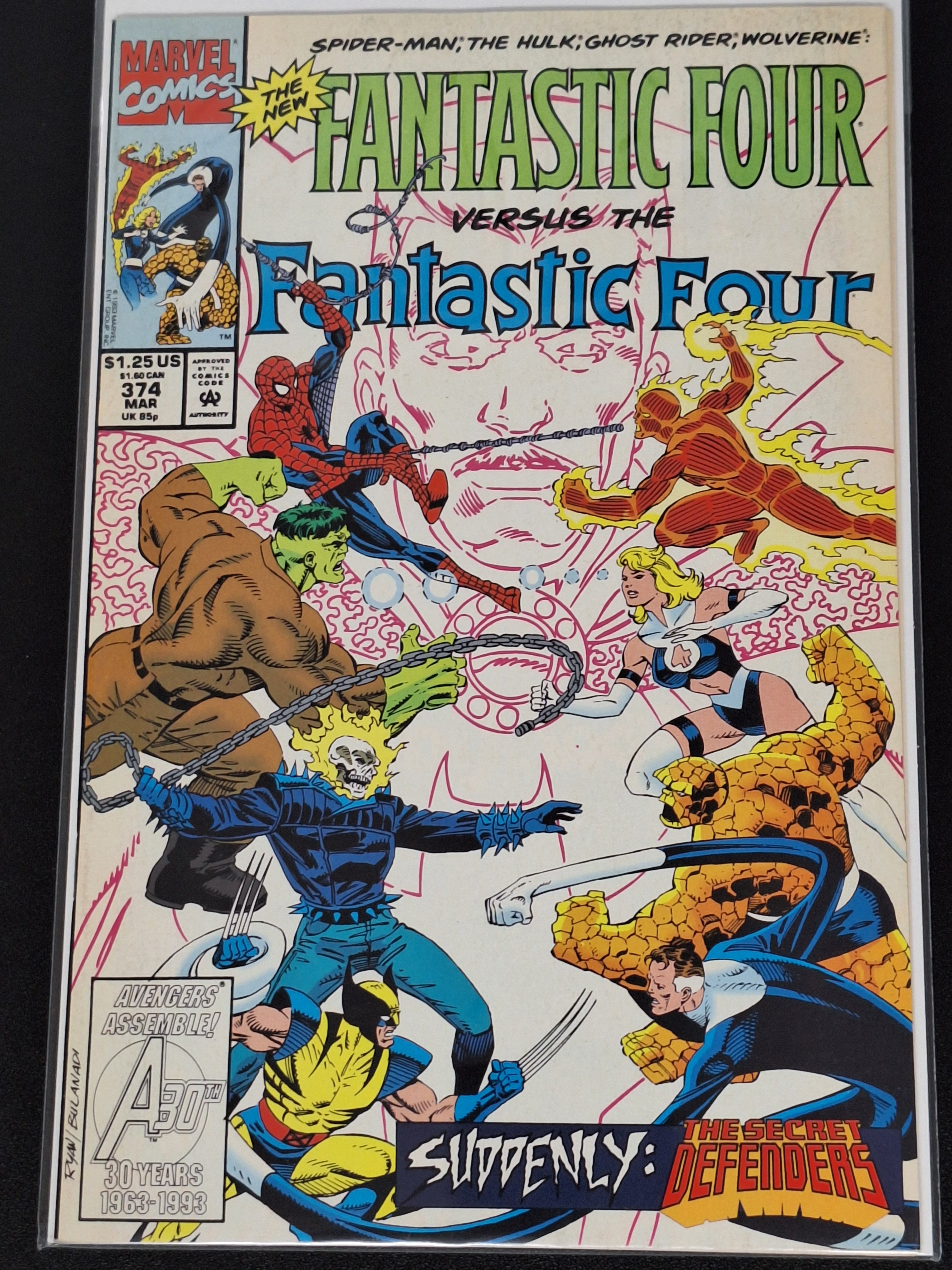 Fantastic Four 374 Marvel 1993 New FF vs Old FF