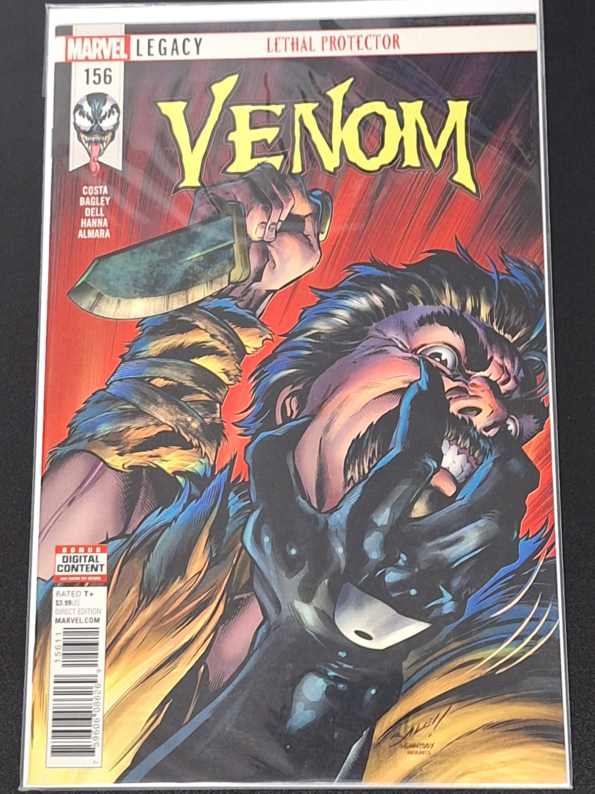 Venom 156 Marvel 2017 Mark Bagley Cover Venom vs Kraven