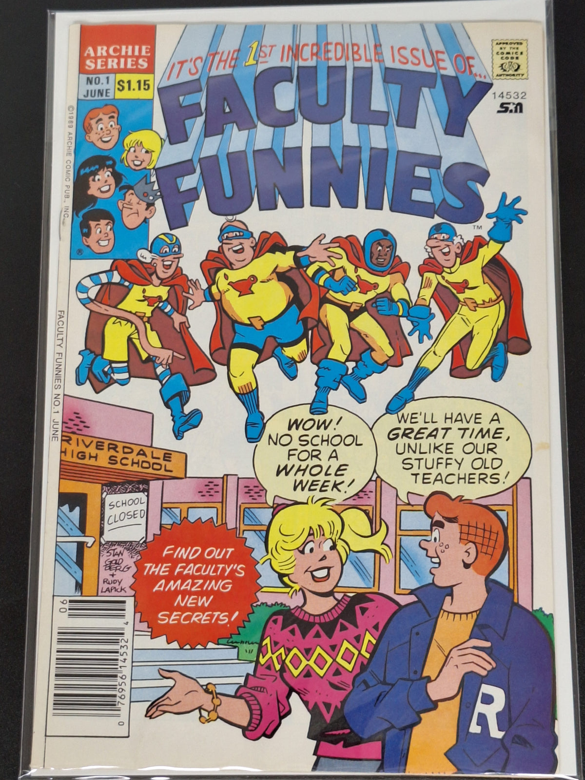 Faculty Funnies 1 Archie Comics 1989 CPV