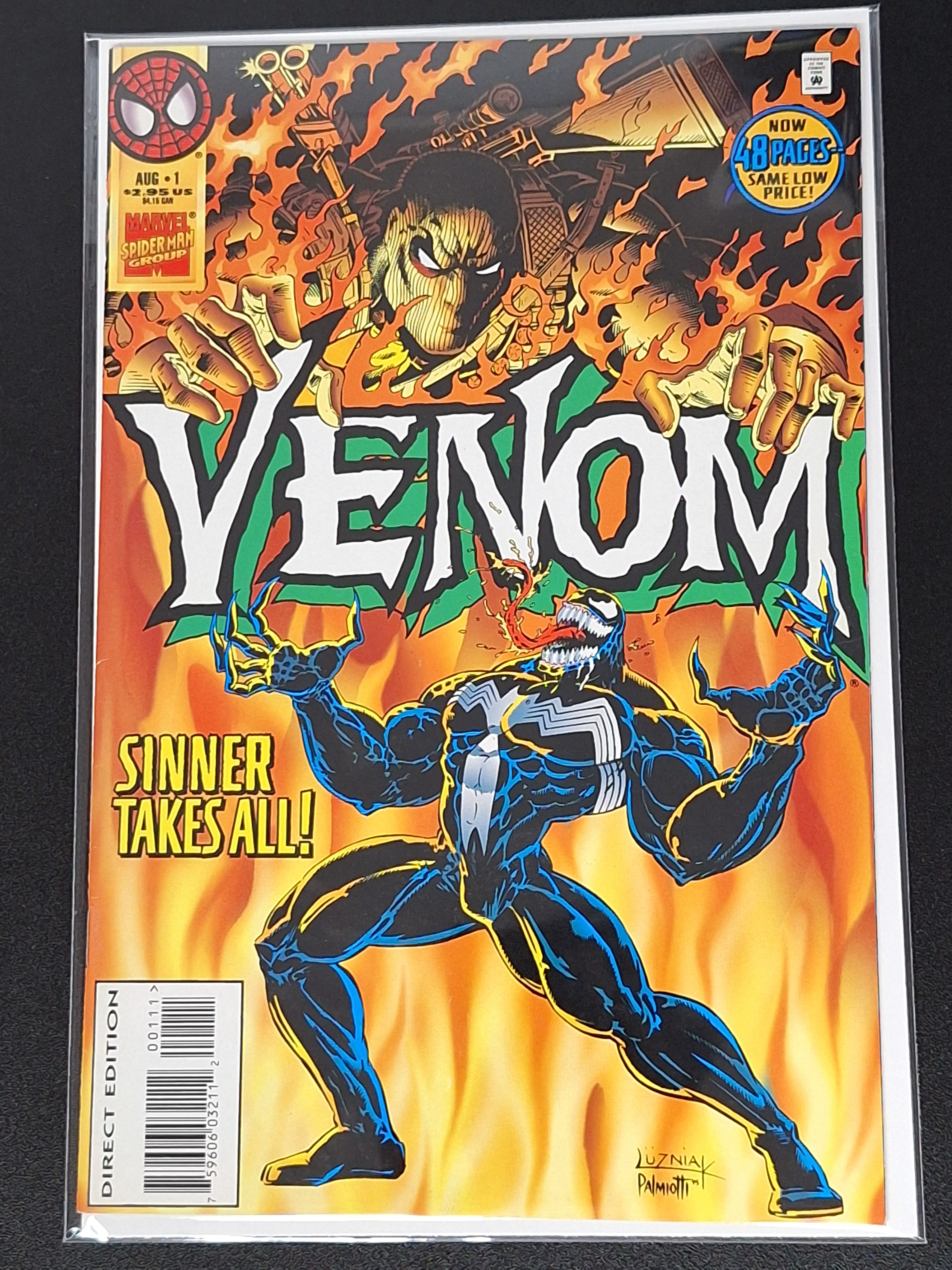 Venom: Sinner Takes All 1 Marvel 1995 1st Sin Eater