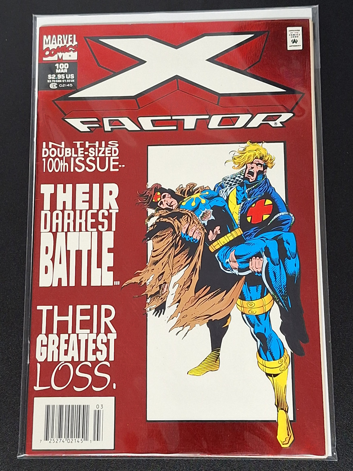 X-Factor 100 Marvel 1994 The Death Of Multiple Man, Foil Cover, Newsstand