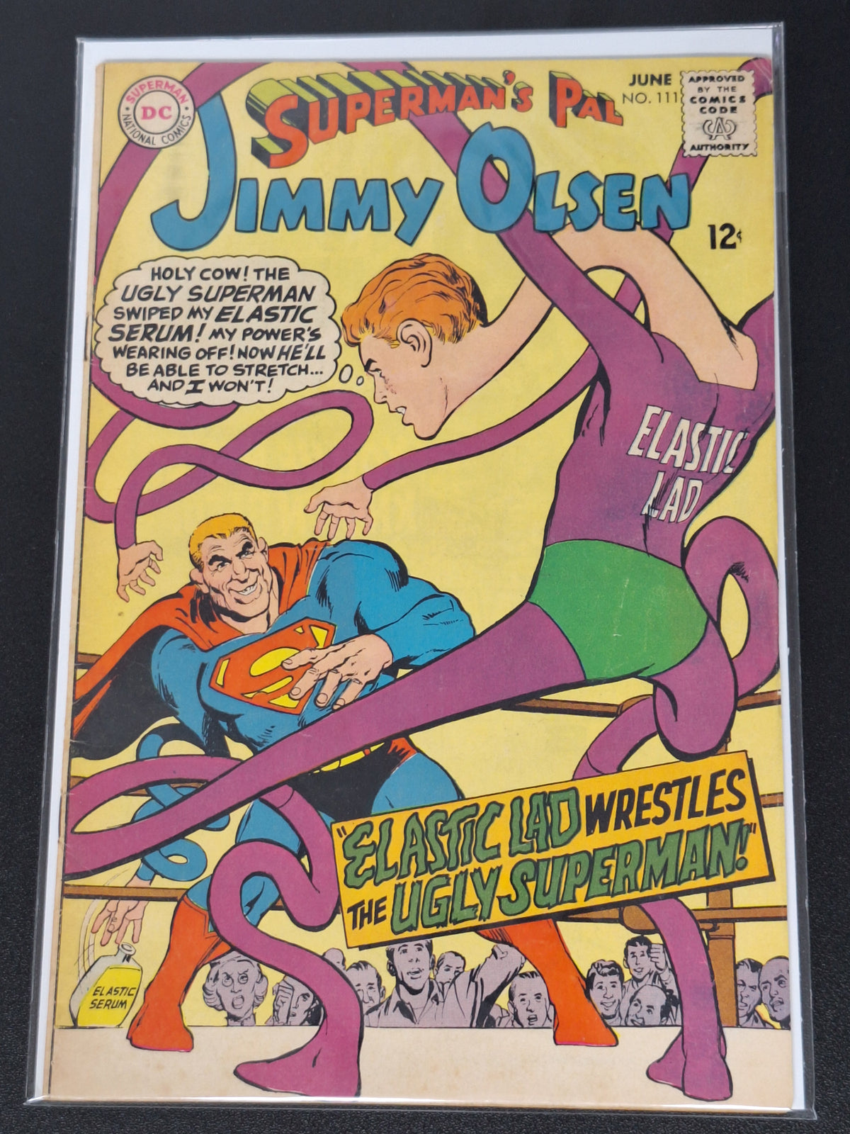 Jimmy Olsen 111 DC 1968 Elastic Lad Wrestles The Ugly Superman