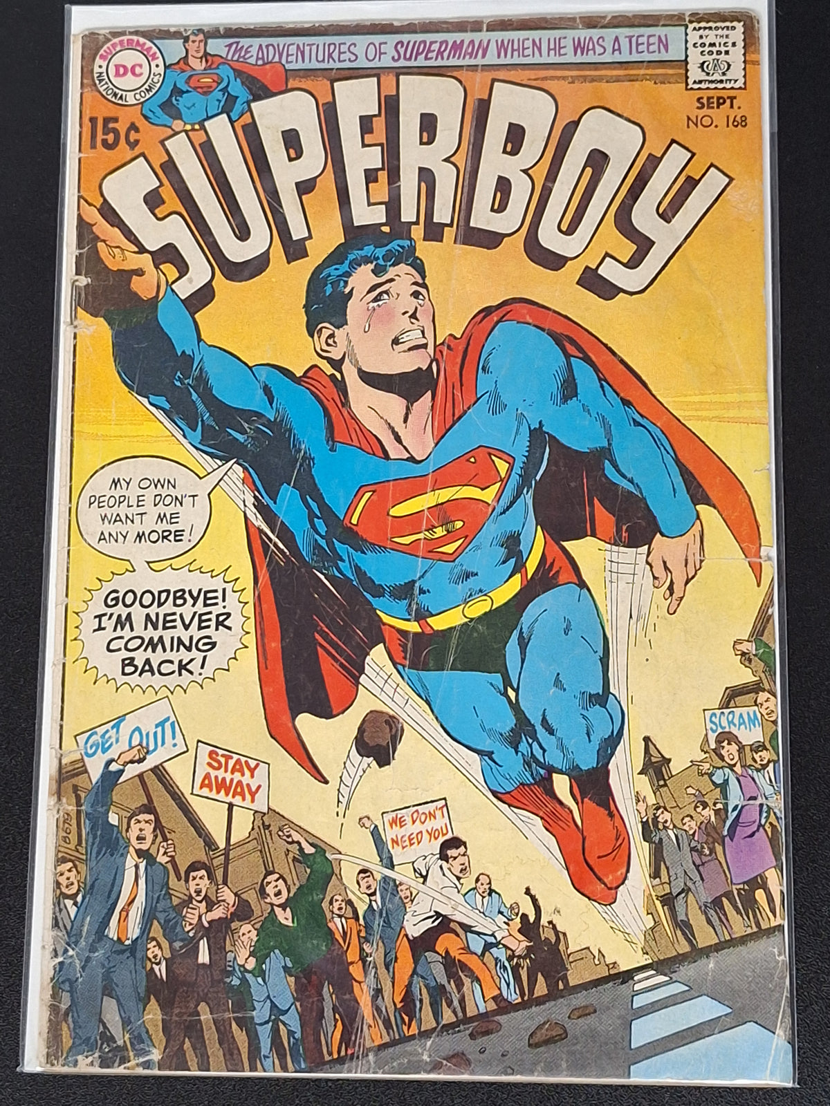 Superboy 168 DC 1970 Iconic Neal Adams Cover