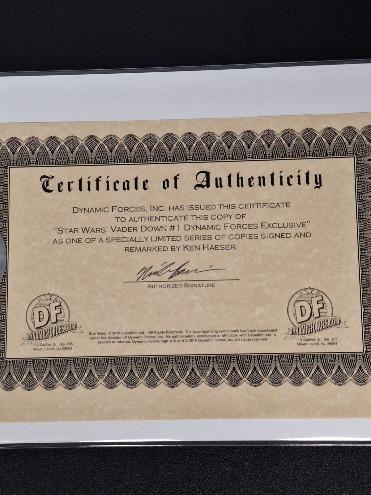 Star Wars: Vader Down 1 Dynamic Forces Ken Haeser Customer Sketch With COA