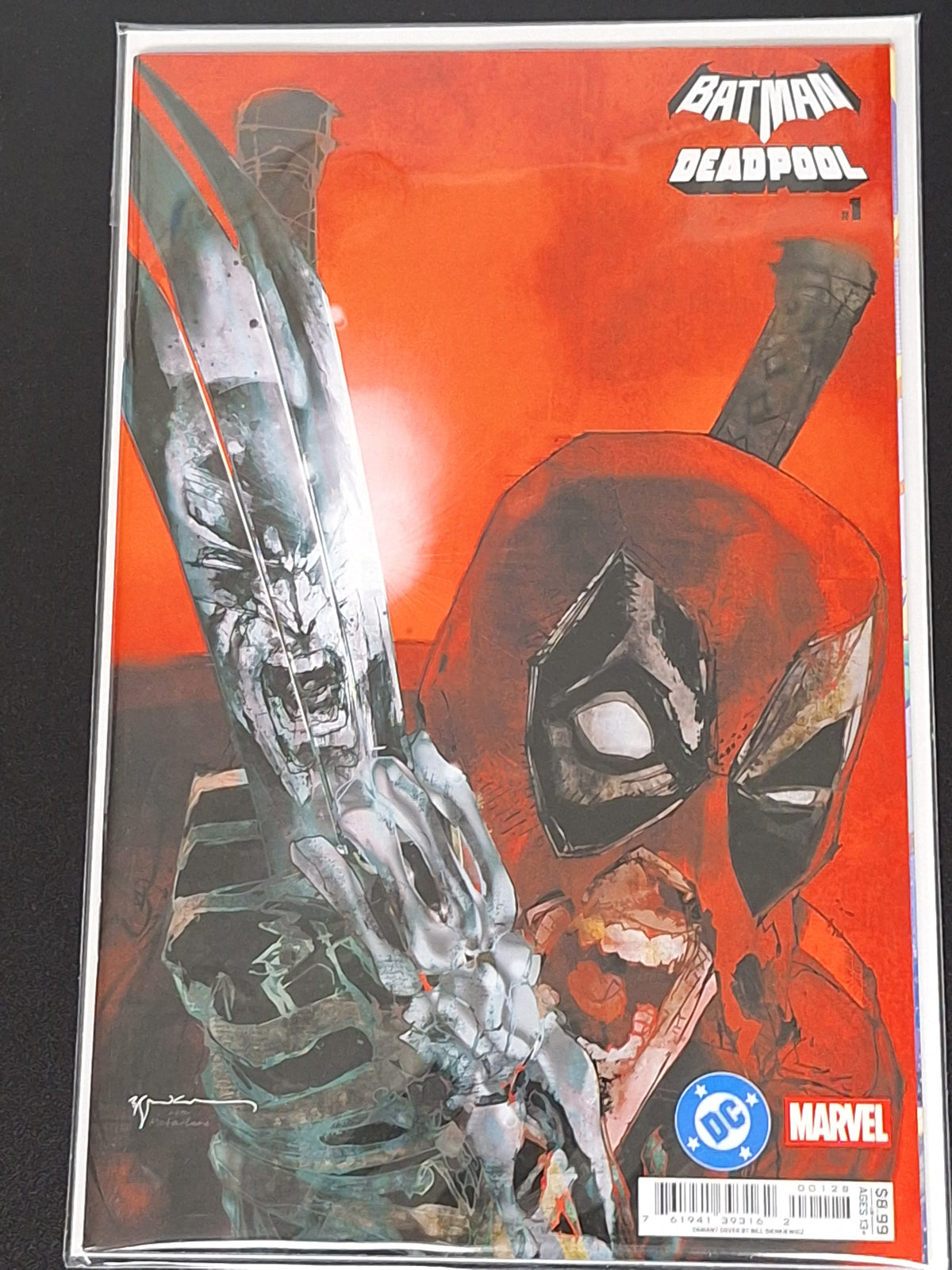 Batman Deadpool 1 Bill Sienkiewicz Variant 1st Deadbat