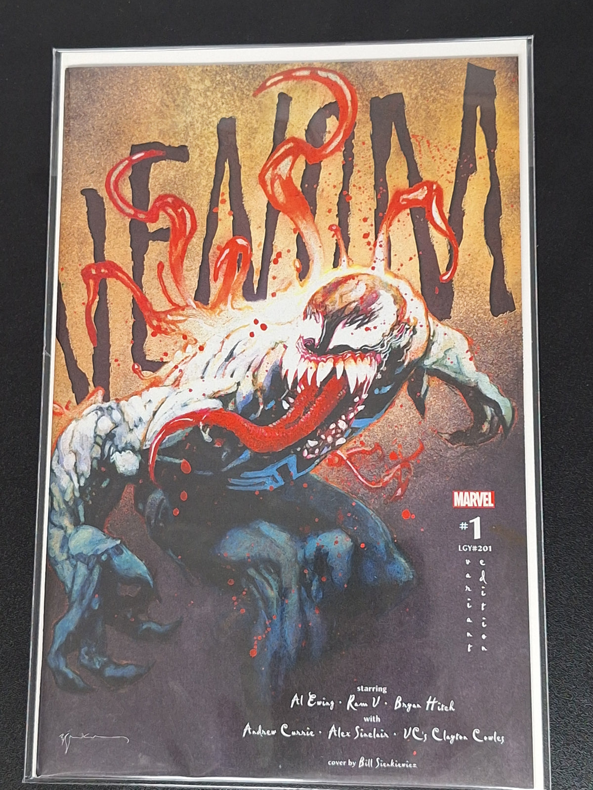 Venom 1 Bill Sienkiewicz 1:25 Variant  - Auction