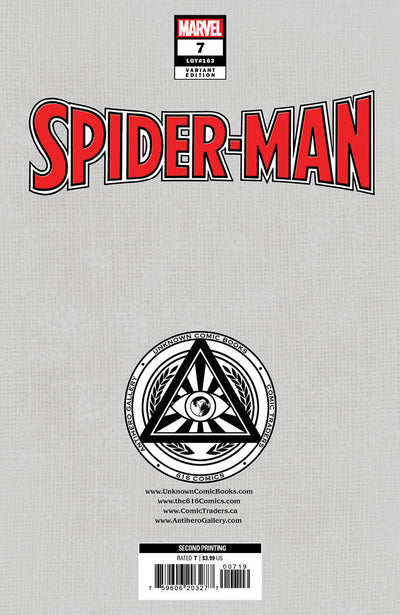 SPIDER-MAN 7 NICOLETTA BALDARI 2ND PRINT EXCLUSIVE VIRGIN