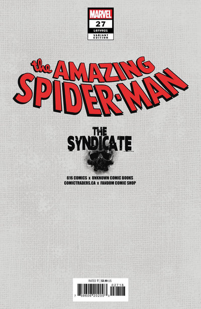 AMAZING SPIDER-MAN 27 TIAGO DA SILVA EXCLUSIVE VIRGIN
