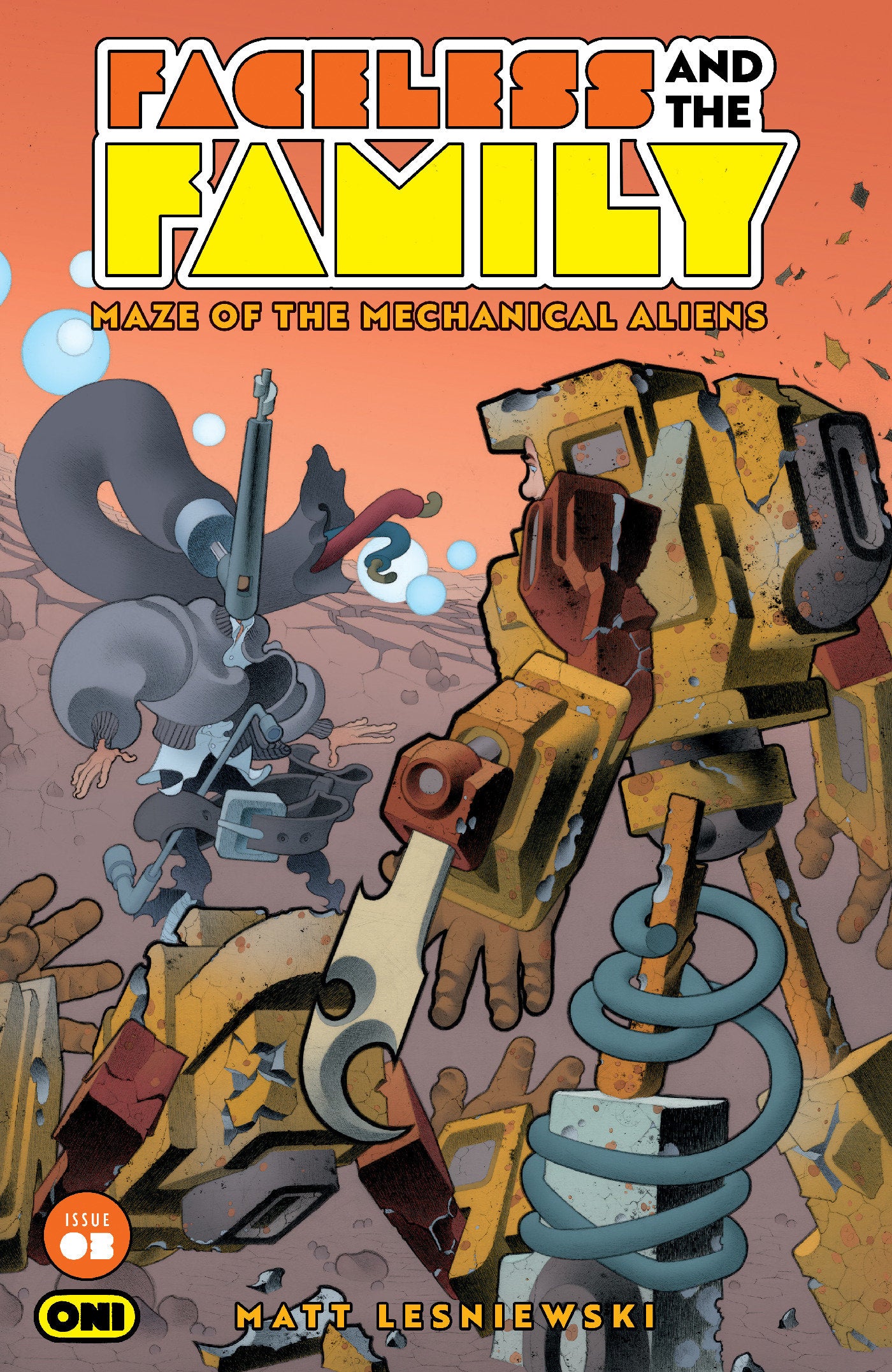 FACELESS AND THE FAMILY MAZE OF THE MECHANICAL ALIENS #3 CVR A MATT LESNIEWSKI 09/16/2026