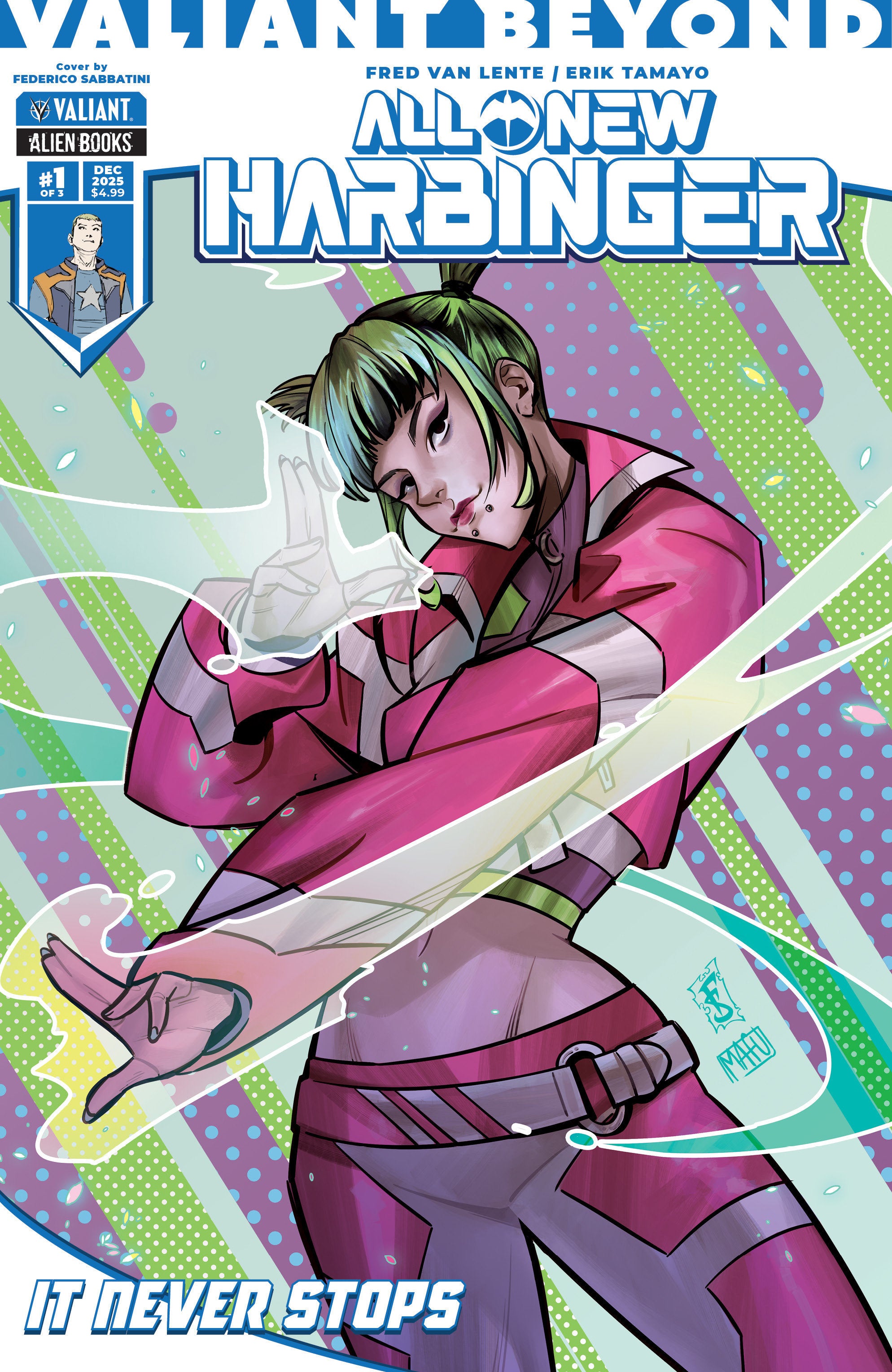 Valiant Beyond: All-New Harbinger #4--It Never Stops #1 Variant B (Sabbatini) 01/14/2026