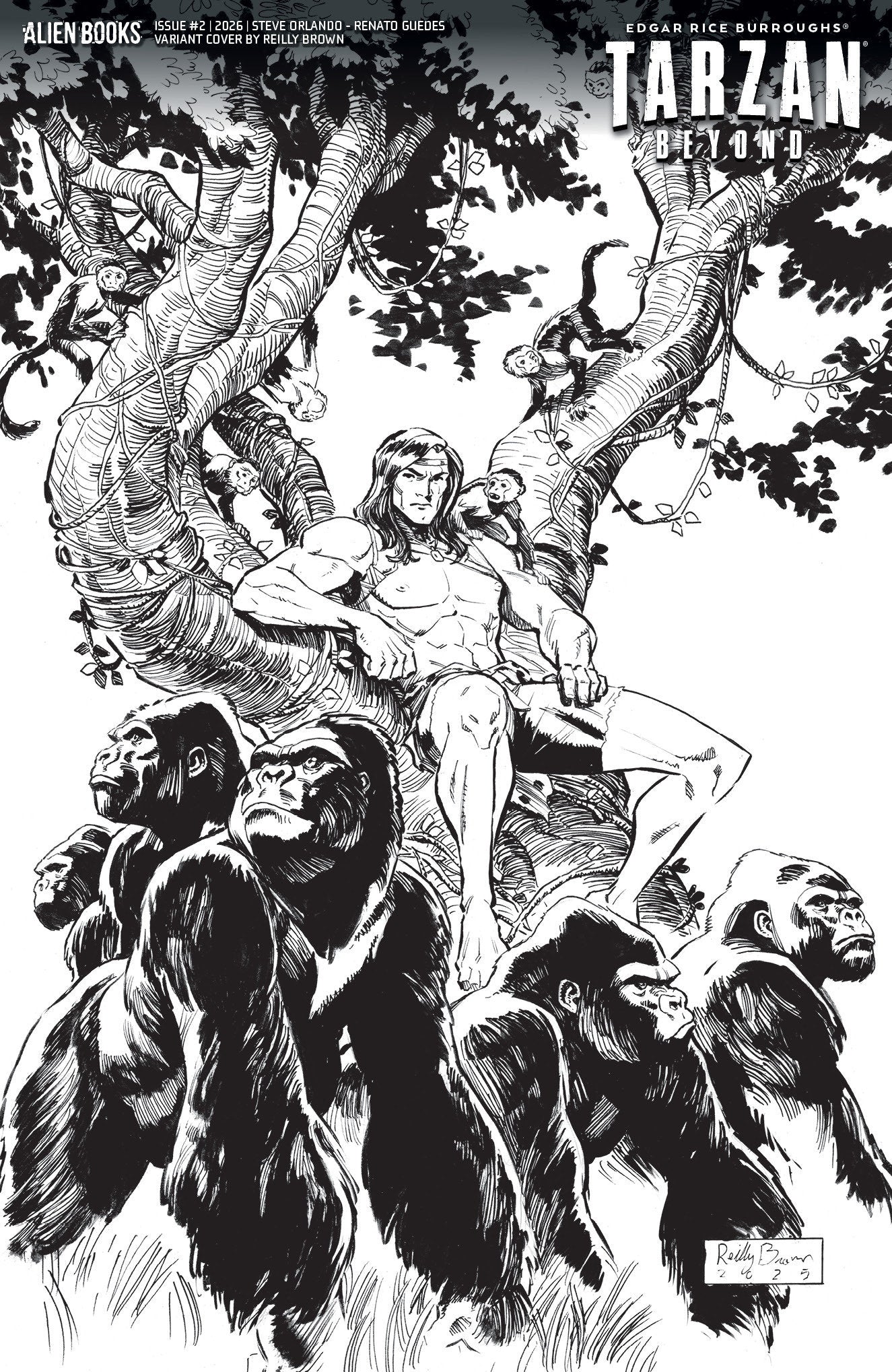 Tarzan Beyond #2 Variant D (Brown B&W) 07/22/2026