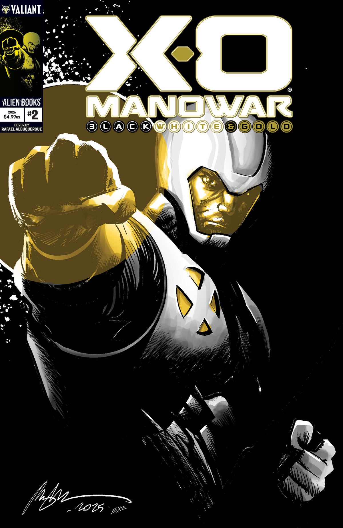 X-O Manowar: Black, White & Gold #2 Cover A (Albuquerque) 12/09/2026
