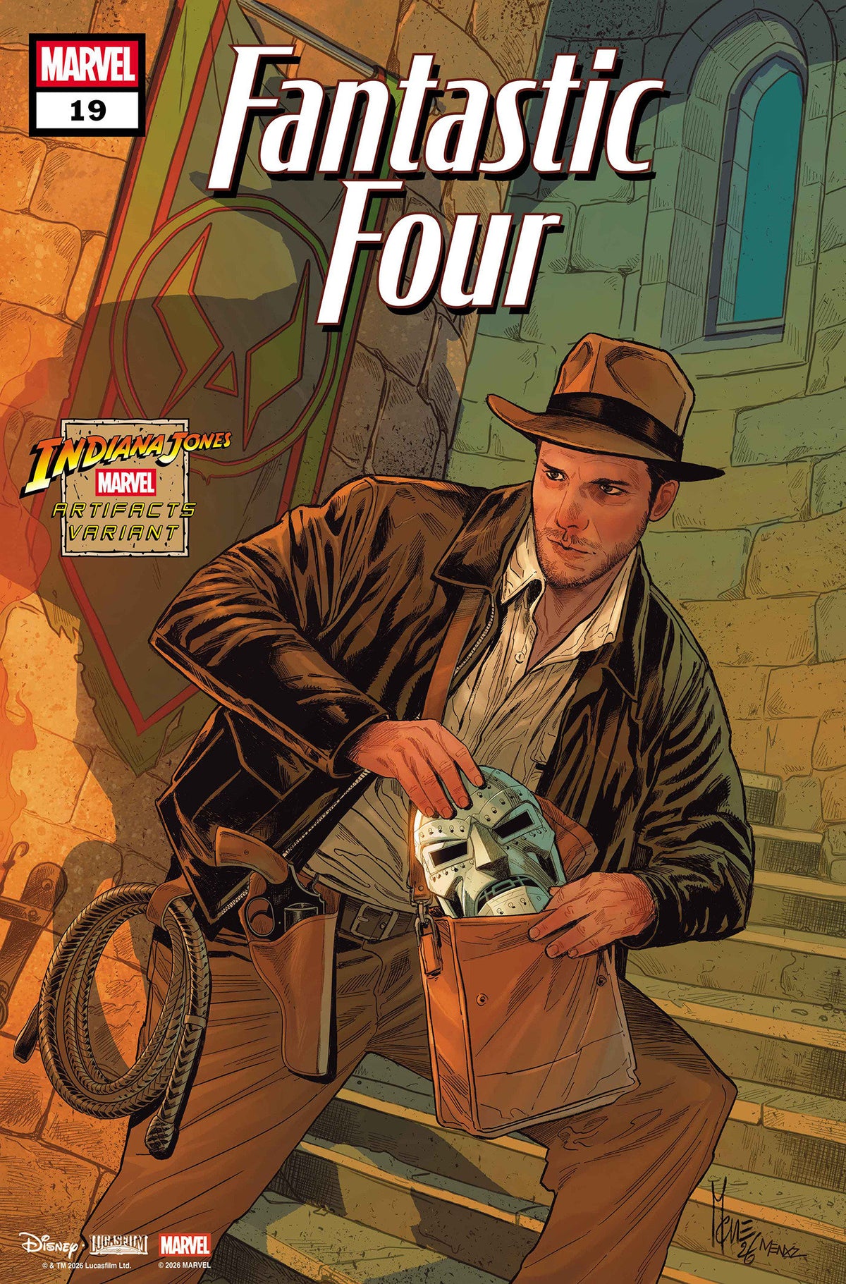 FANTASTIC FOUR #19 MARCO CHECCHETTO INDIANA JONES MARVEL ARTIFACT VARIANT 11/18/2026