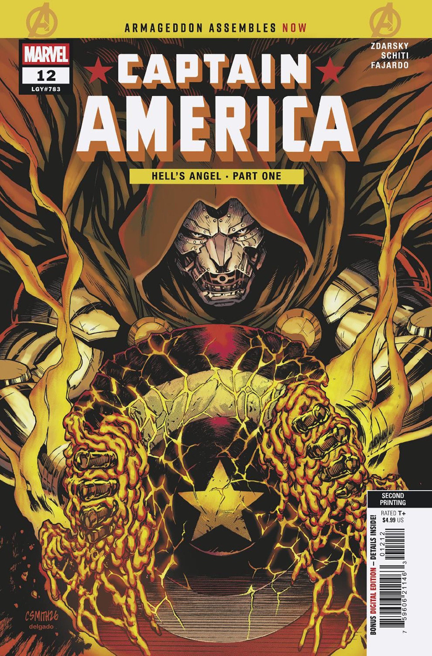 CAPTAIN AMERICA #12 CORY SMITH 2ND PRINTING VARIANT [ARM] 09/30/2026