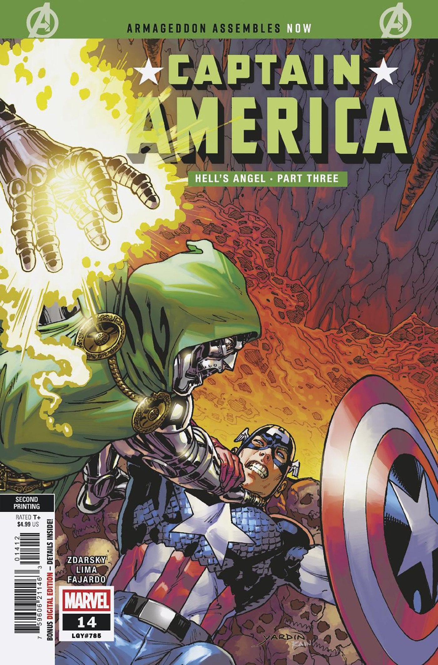 CAPTAIN AMERICA #14 DAVID YARDIN 2ND PRINTING VARIANT [ARM] 09/30/2026
