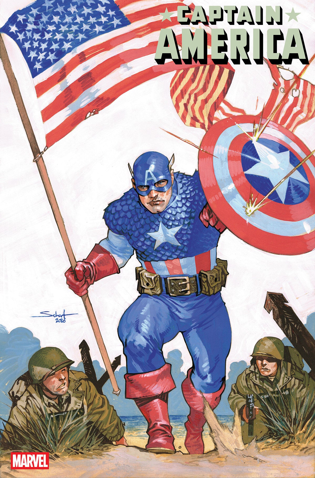 CAPTAIN AMERICA #16 JONAS SCHARF ART STYLE VARIANT 10/28/2026