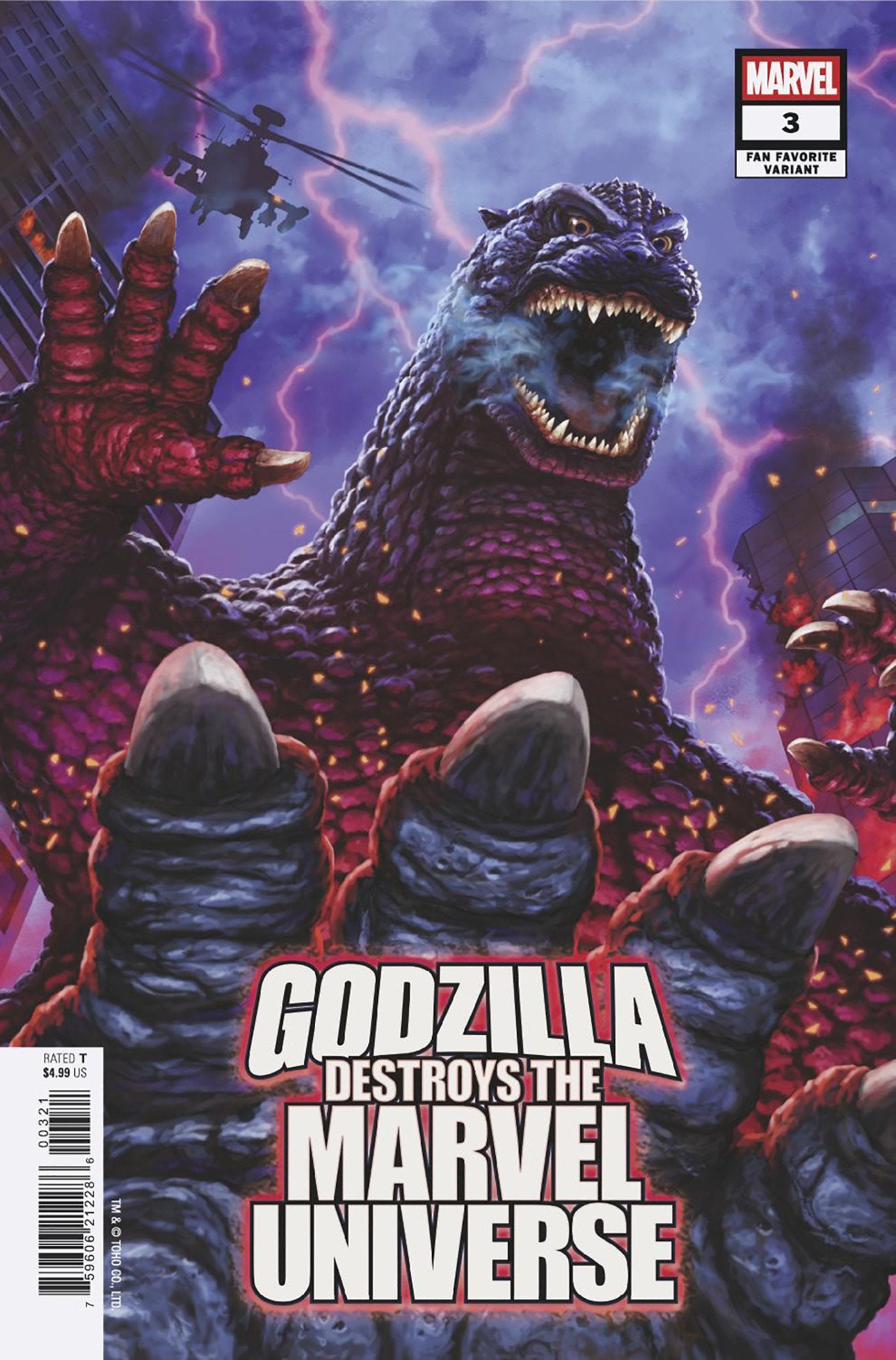 GODZILLA DESTROYS THE MARVEL UNIVERSE #3 KAIDA YUJI FAN FAVORITE VARIANT 09/24/2025
