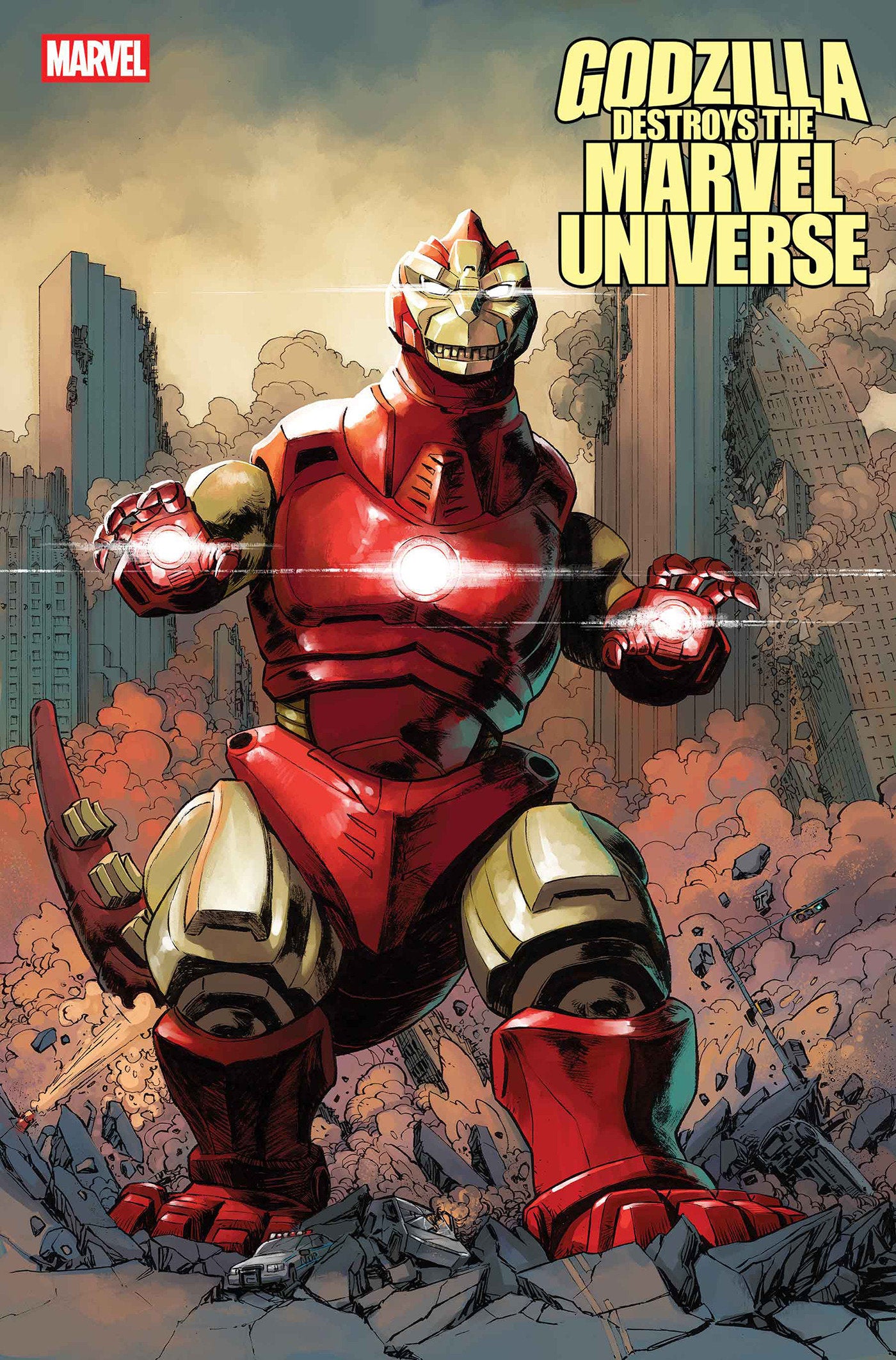 GODZILLA DESTROYS THE MARVEL UNIVERSE #3 DAVE WACHTER MARVELIZED IRON MAN-ZILLA VARIANT 09/24/2025