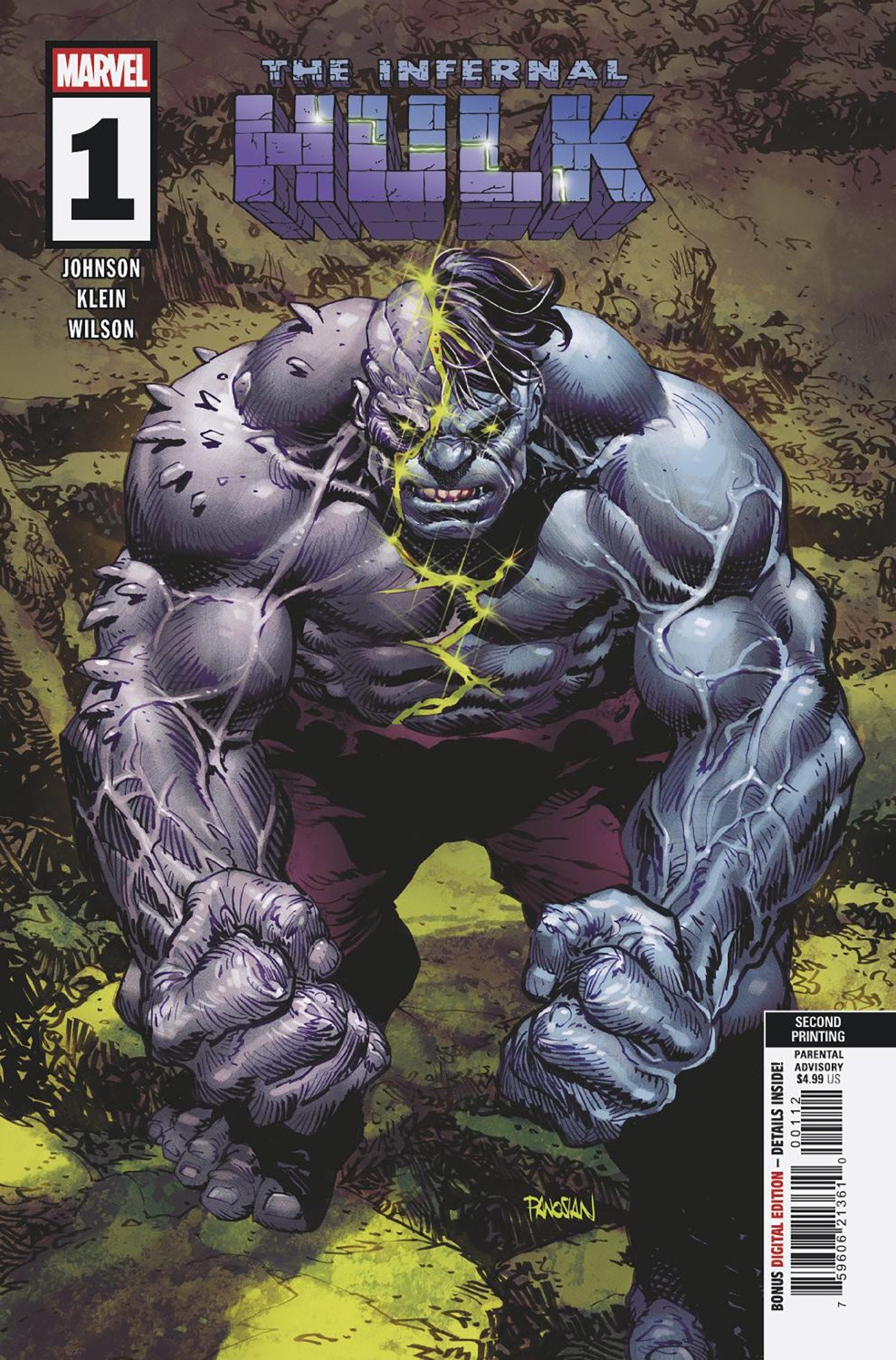 INFERNAL HULK #1 DAN PANOSIAN 2ND PRINTING VARIANT 01/21/2026