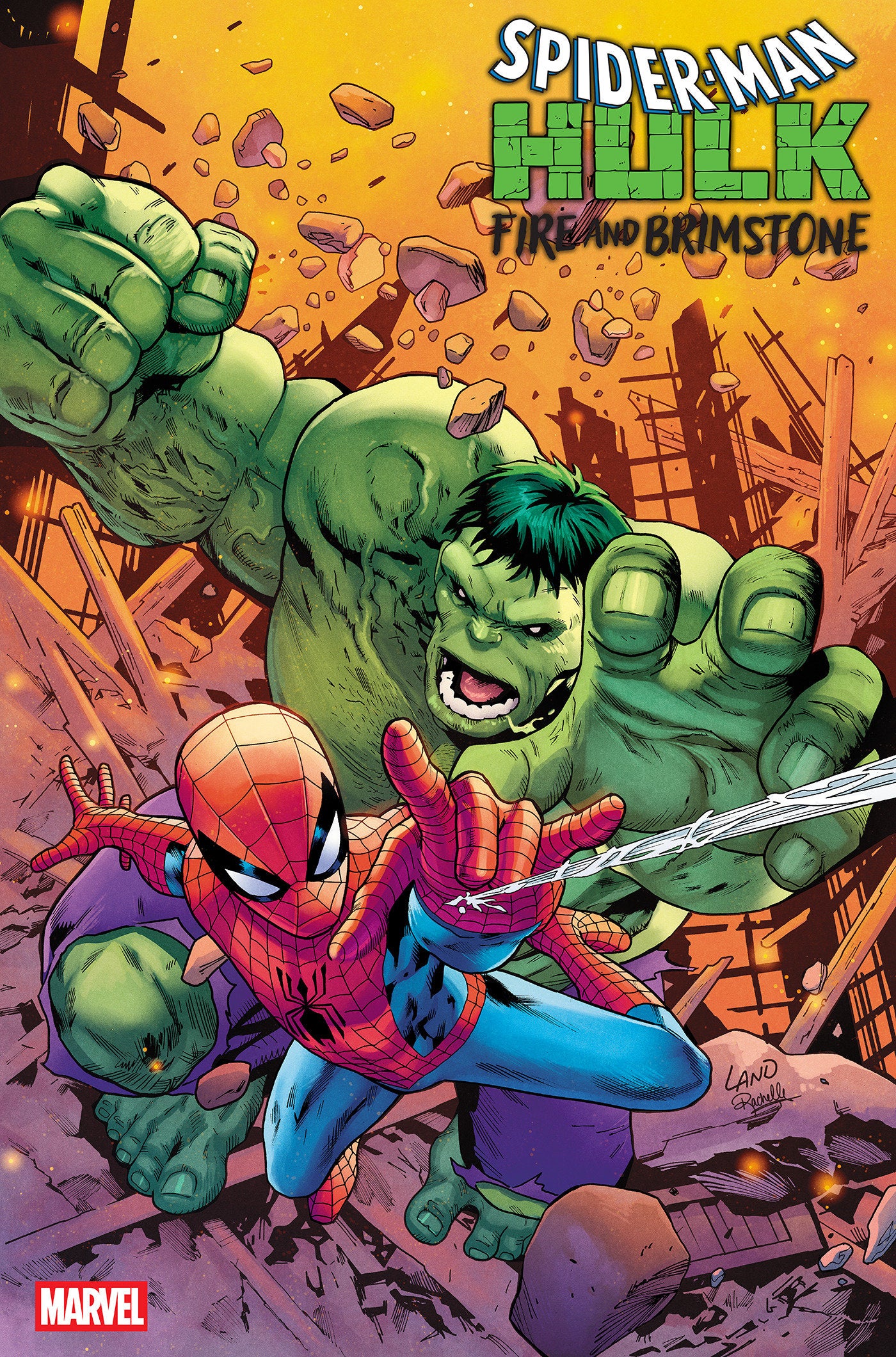 SPIDER-MAN/HULK: FIRE AND BRIMSTONE #2 GREG LAND VARIANT 09/23/2026