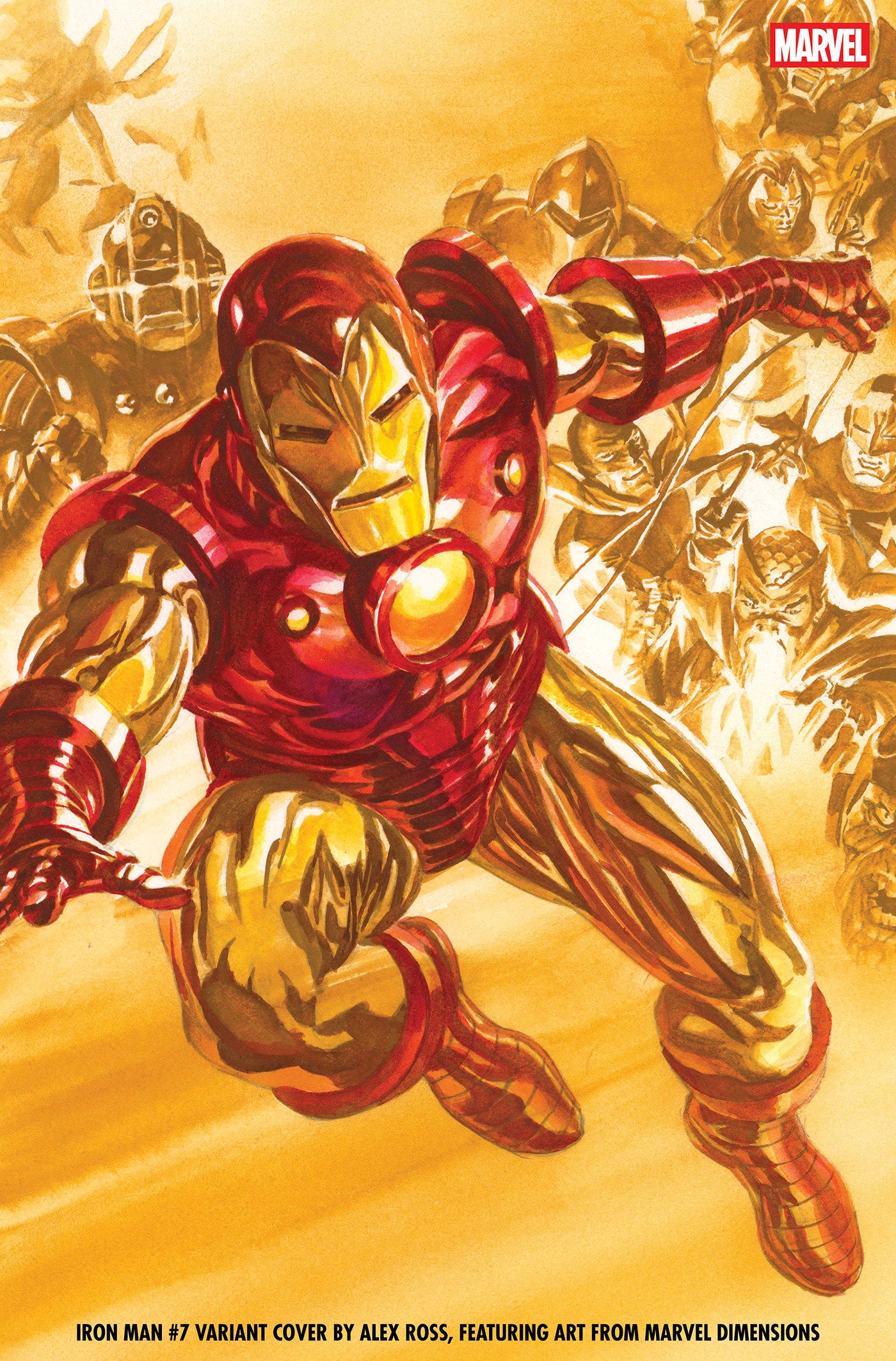 IRON MAN #7 ALEX ROSS MARVEL DIMENSIONS VARIANT 07/01/2026
