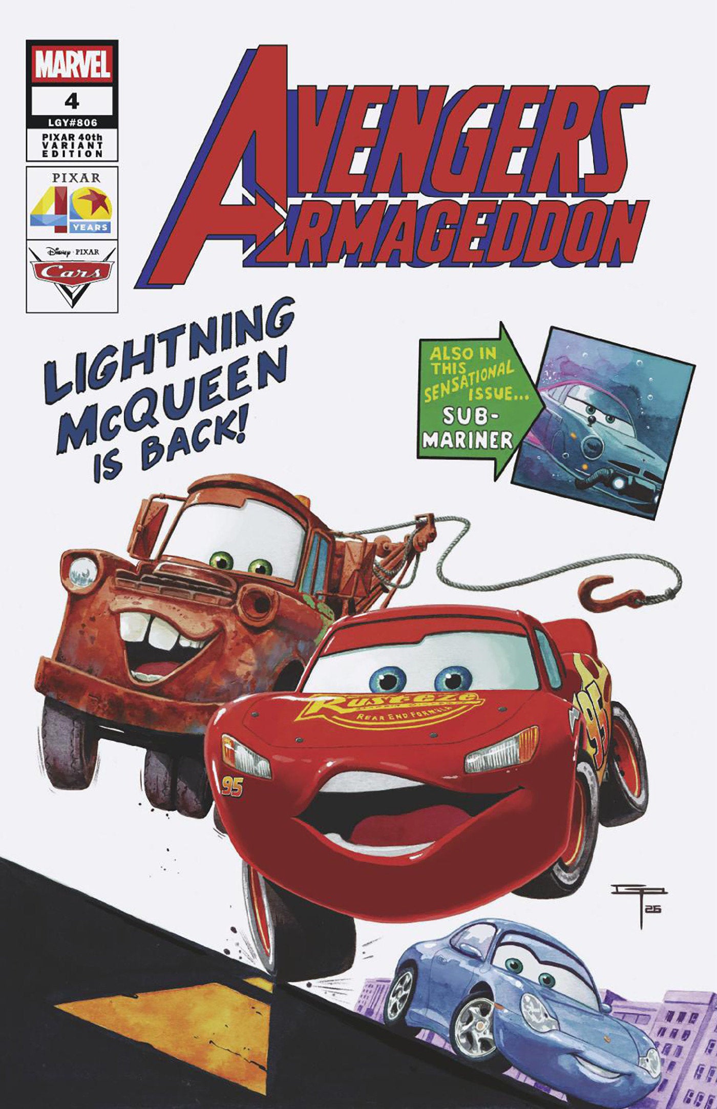 AVENGERS: ARMAGEDDON #4 GERMAN PERALTA PIXAR 40TH VARIANT 09/16/2026