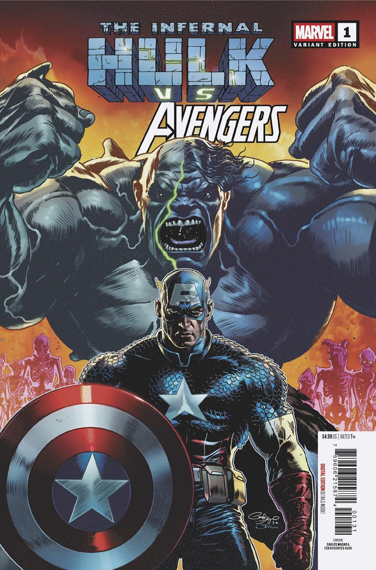 INFERNAL HULK VS. AVENGERS #1 COVER C CARLOS MAGNO VARIANT 12/02/2026