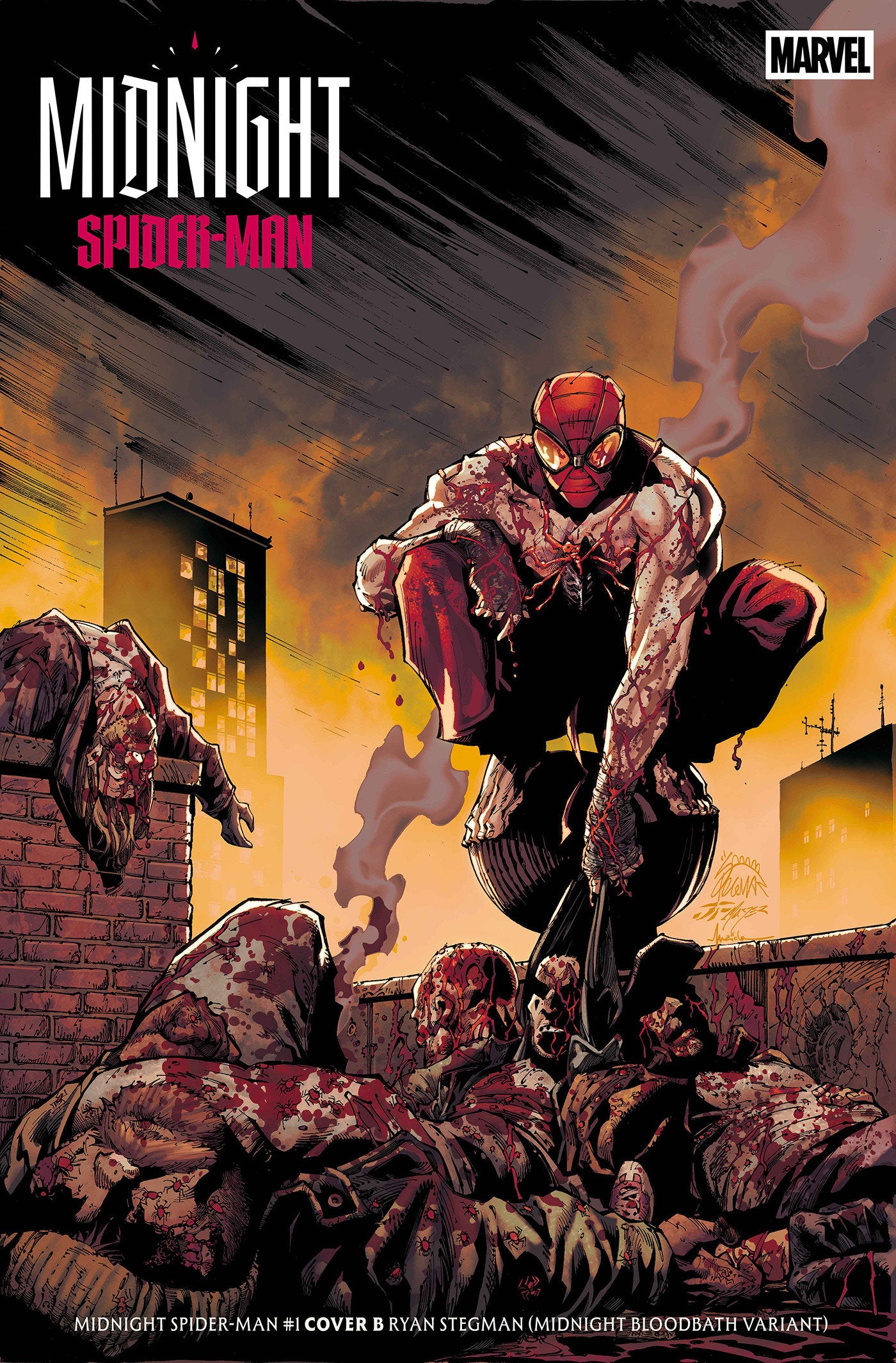 MIDNIGHT SPIDER-MAN #1 COVER B RYAN STEGMAN MIDNIGHT BLOODBATH VARIANT 10/07/2026