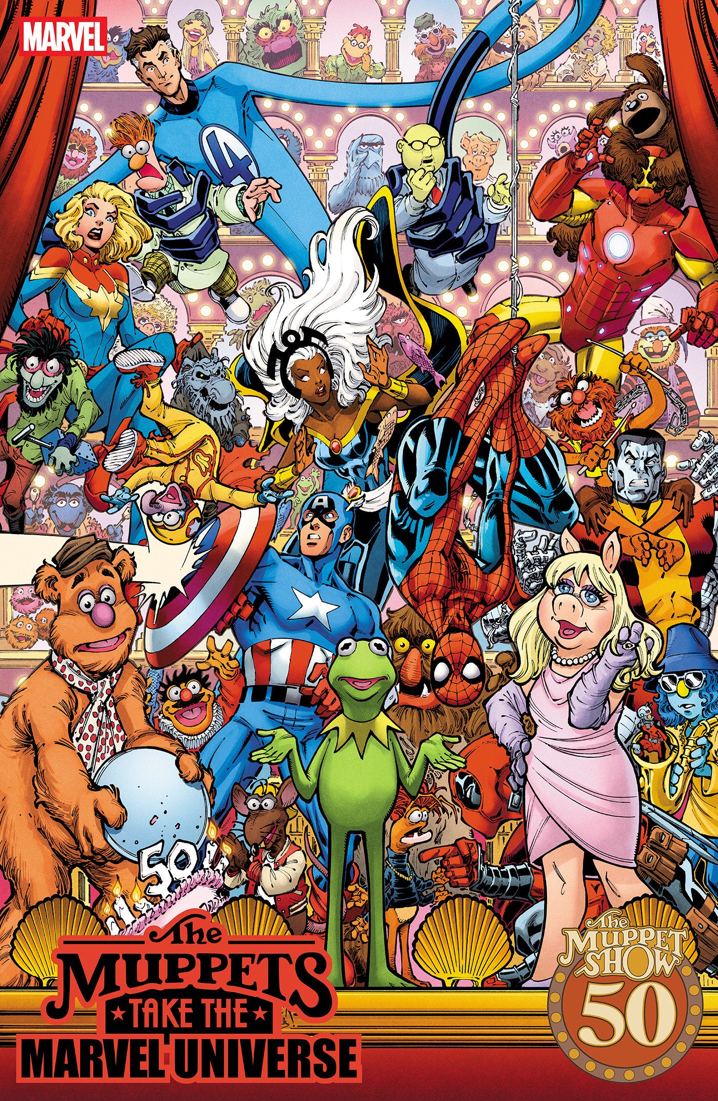 MUPPETS TAKE THE MARVEL UNIVERSE #1 TODD NAUCK MUPPET SHOW HOMAGE VARIANT 09/23/2026