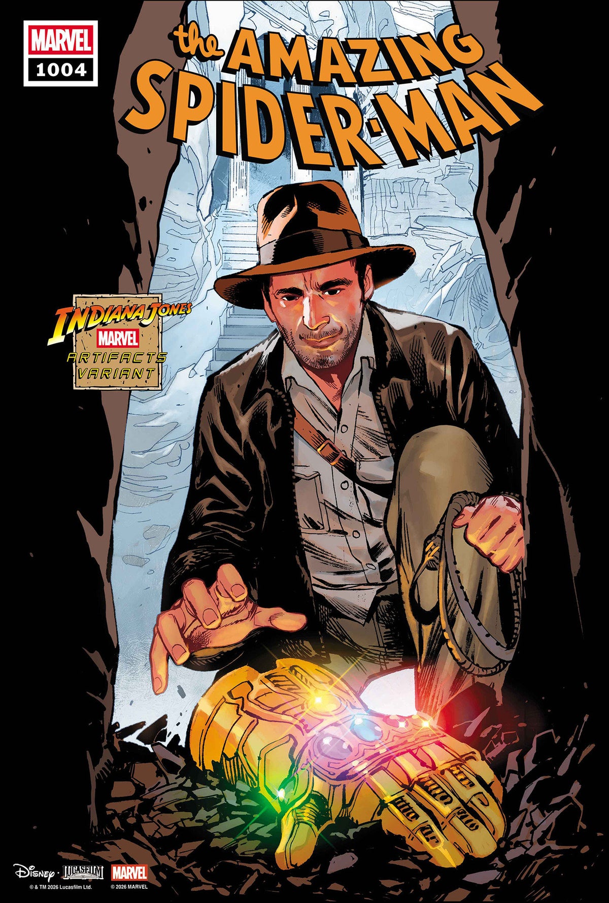 AMAZING SPIDER-MAN #1004 SARA PICHELLI INDIANA JONES MARVEL ARTIFACT VARIANT 11/25/2026