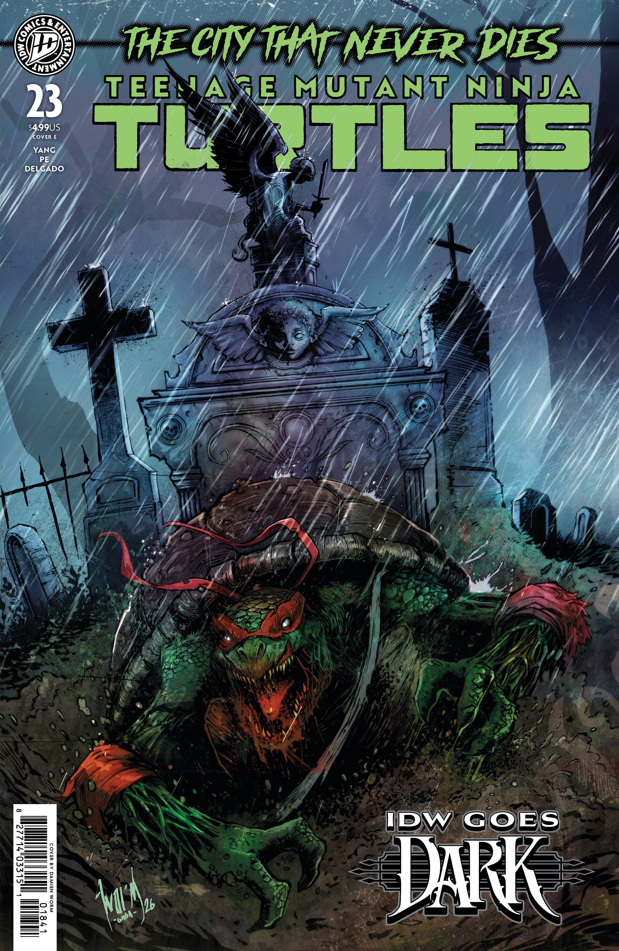 Teenage Mutant Ninja Turtles #23 Variant E (Damien Worm IDW Goes Dark Variant) 10/14/2026