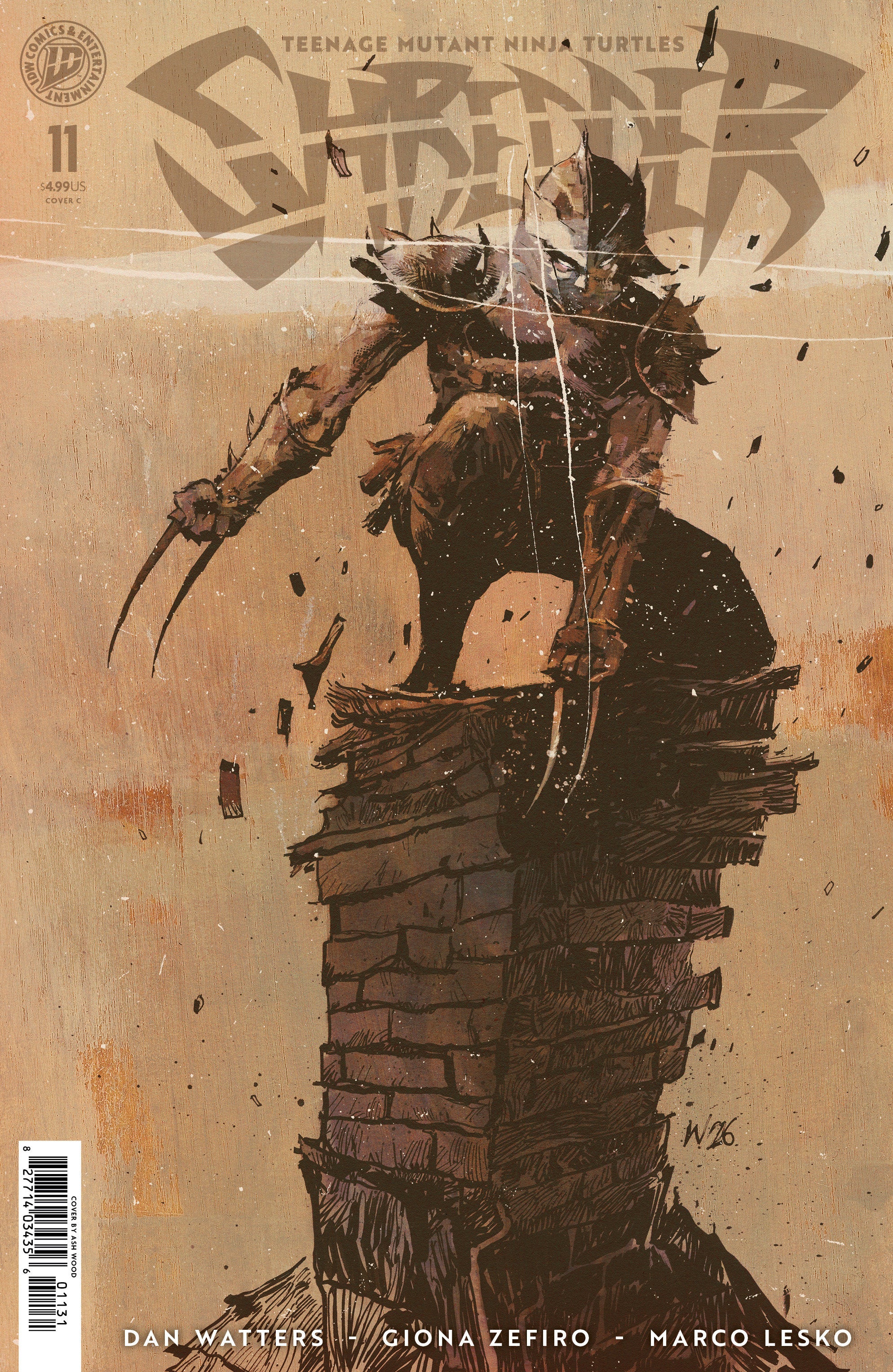 Teenage Mutant Ninja Turtles: Shredder #11 Variant C (Wood) 08/19/2026