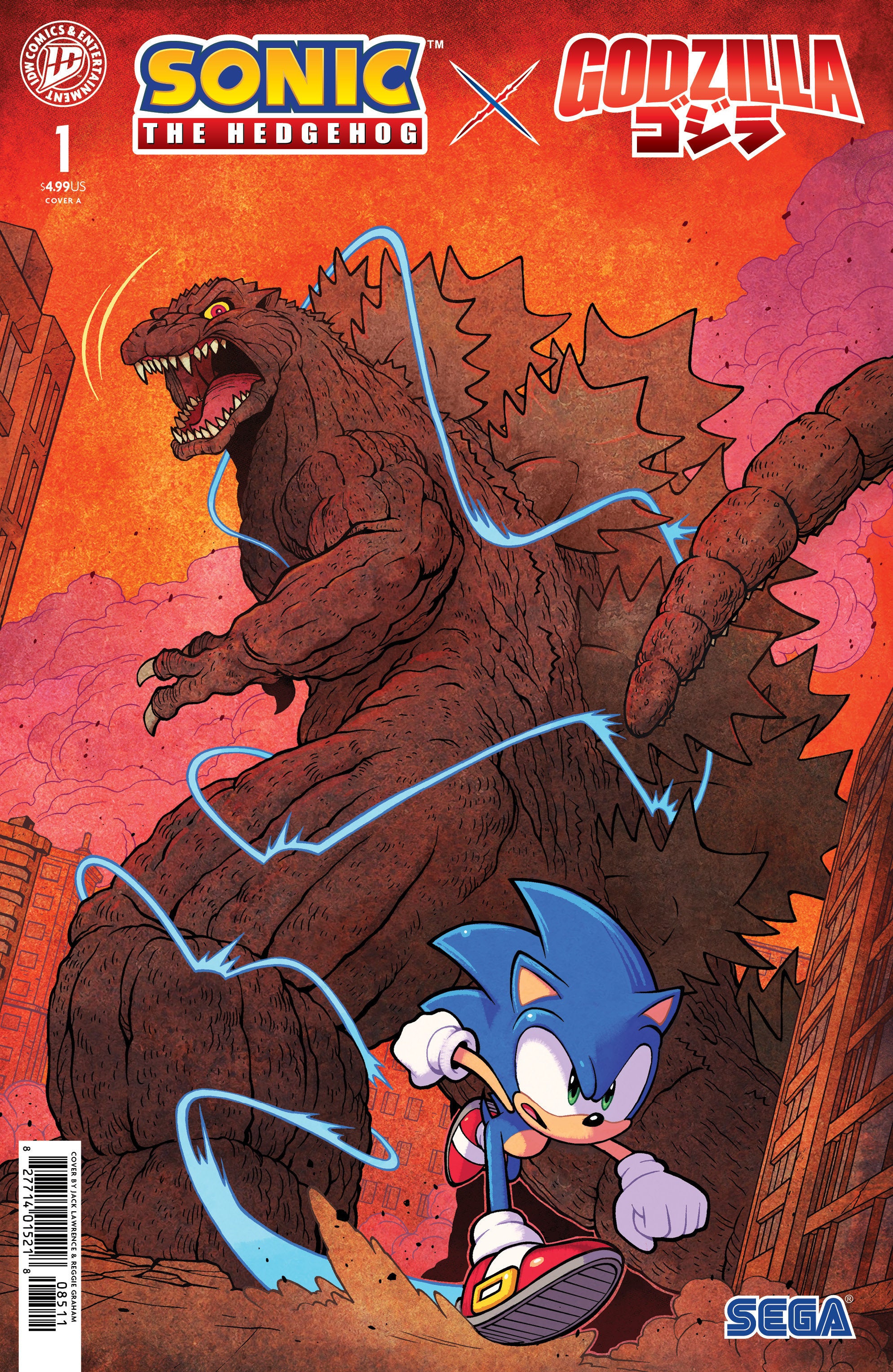 Sonic the Hedgehog x Godzilla #1 Cover A (Lawrence) 07/15/2026