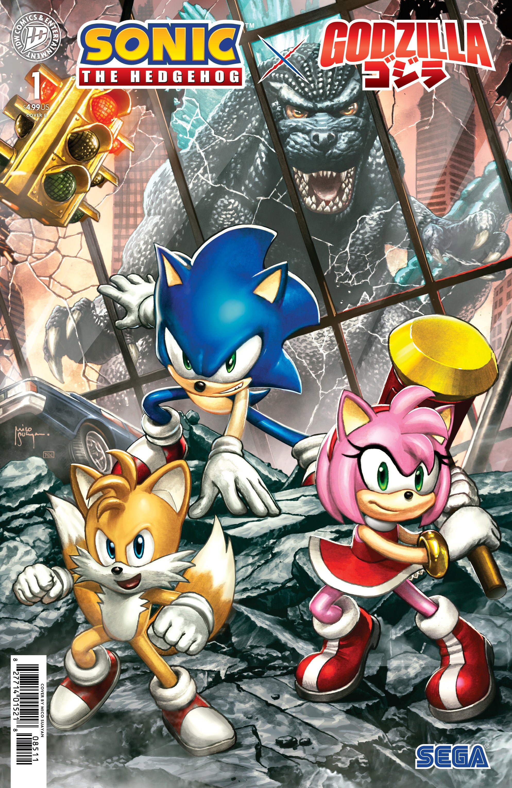 Sonic the Hedgehog x Godzilla #1 Variant E (Suayan) 07/15/2026