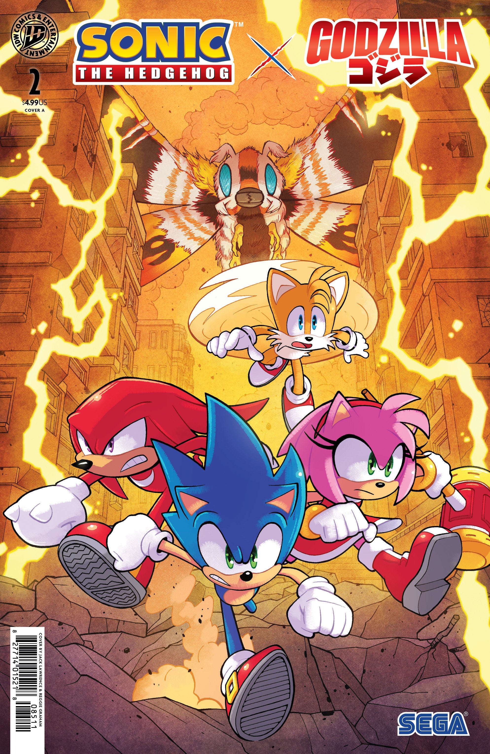 Sonic the Hedgehog x Godzilla #2 Cover A (Lawrence) 09/02/2026