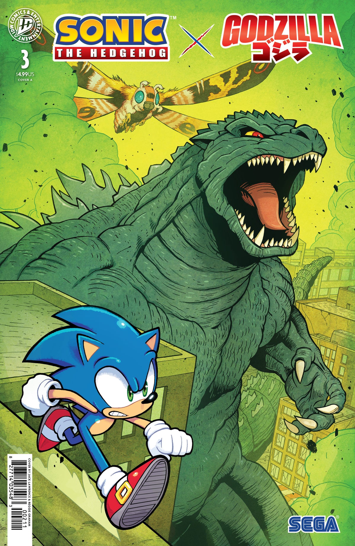 Sonic the Hedgehog x Godzilla #3 Cover A (Lawrence) 10/14/2026