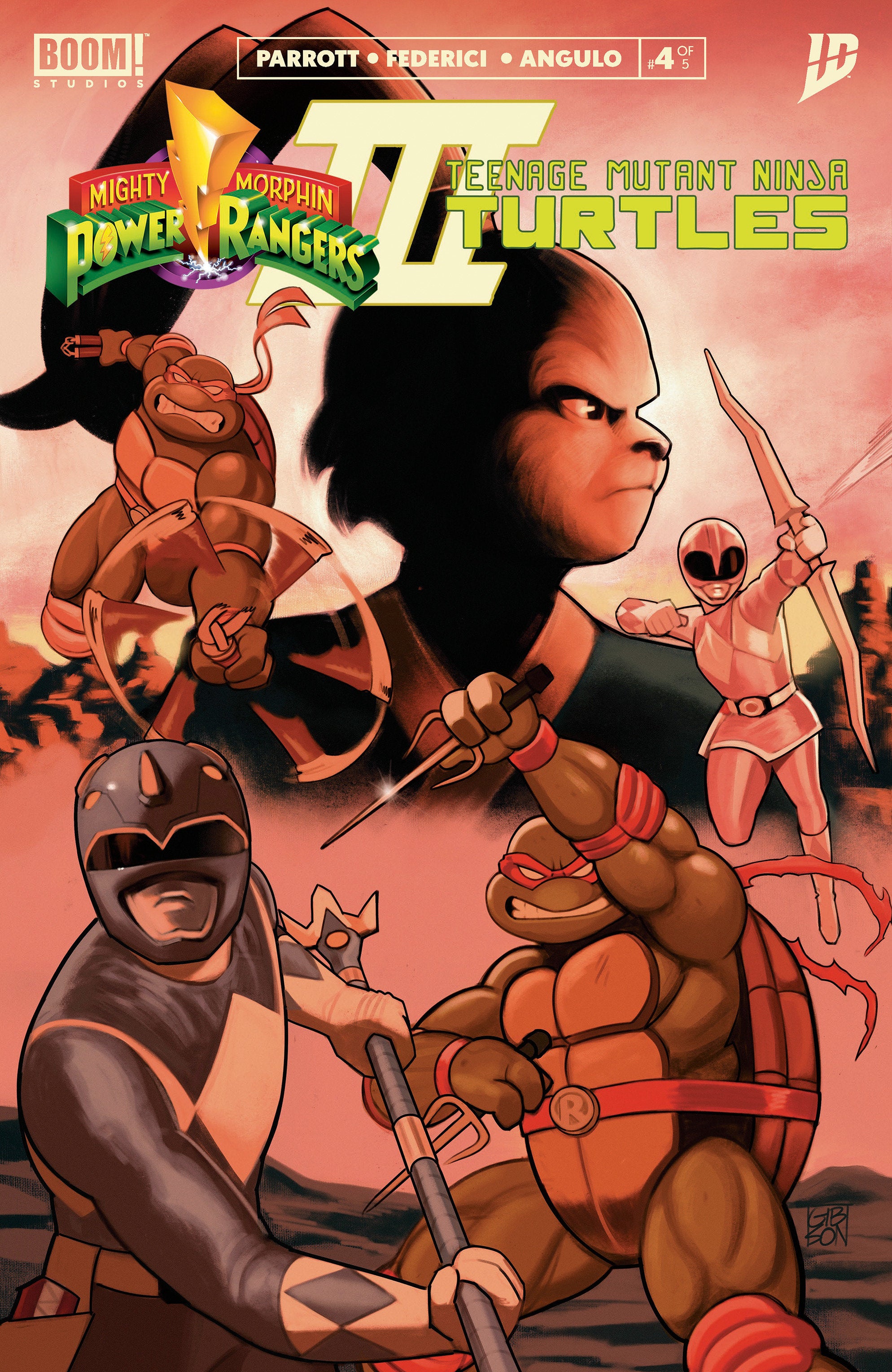 Mighty Morphin Power Rangers/Teenage Mutant Ninja Turtles III #4 J FOC Reveal Variant (Dressed, Gibson) 01/21/2026