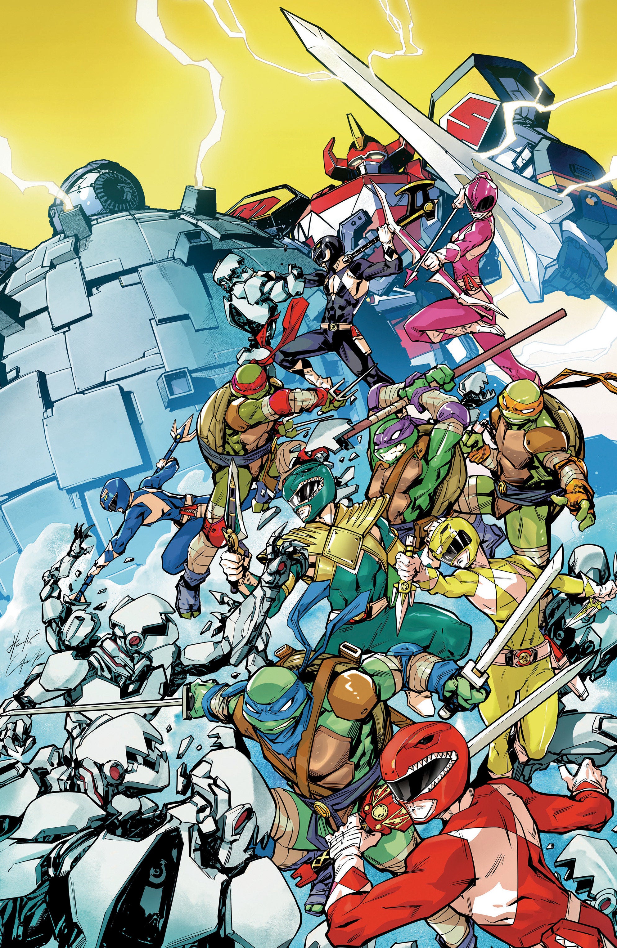 Mighty Morphin Power Rangers/Teenage Mutant Ninja Turtles III #4 K Unlimited Variant (Full Art, Prasetya) 01/21/2026