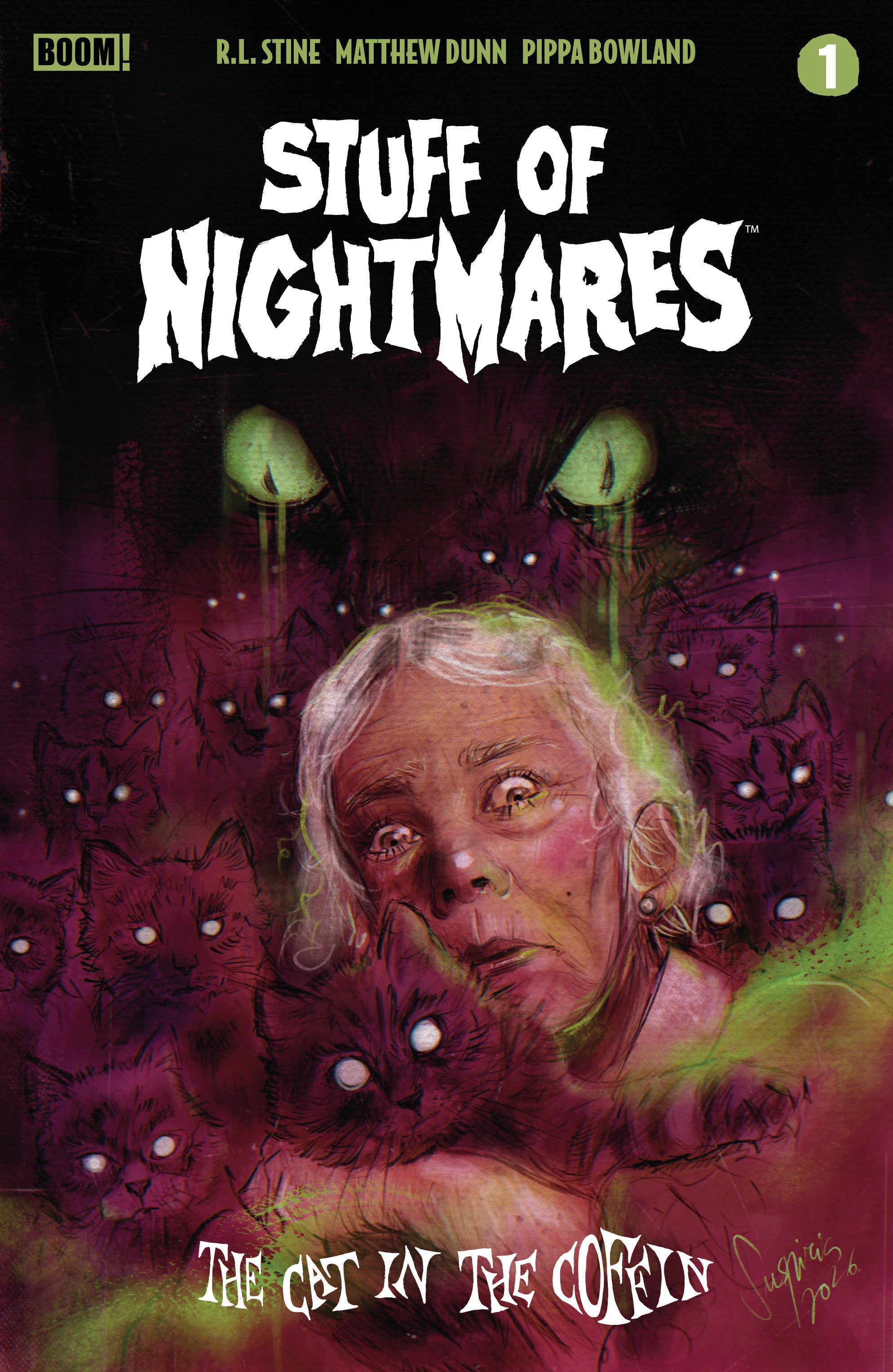 Stuff of Nightmares: The Cat in the Coffin #1 H FOC Reveal Variant (Dressed, Vilchez) 08/26/2026