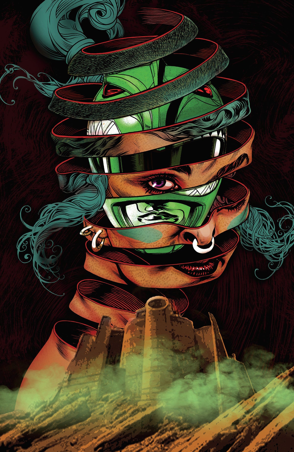 Power Rangers Green #4 D Foil Variant (Full Art, Foil, Harris) 11/18/2026