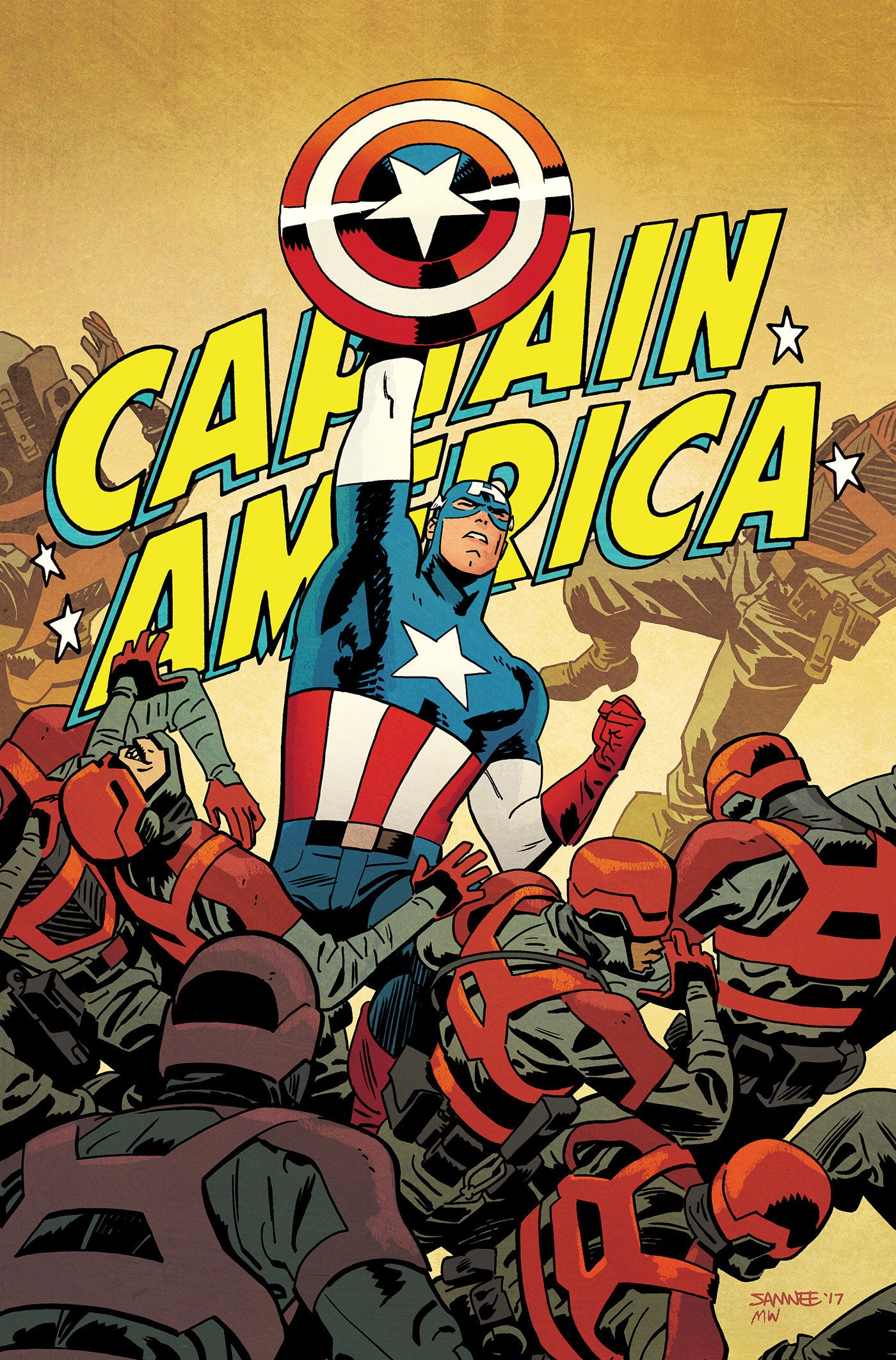 Black Widow & Captain America By Waid & Samnee Omnibus Chris Samnee Captain America Cover [DM Only] 03/24/2026