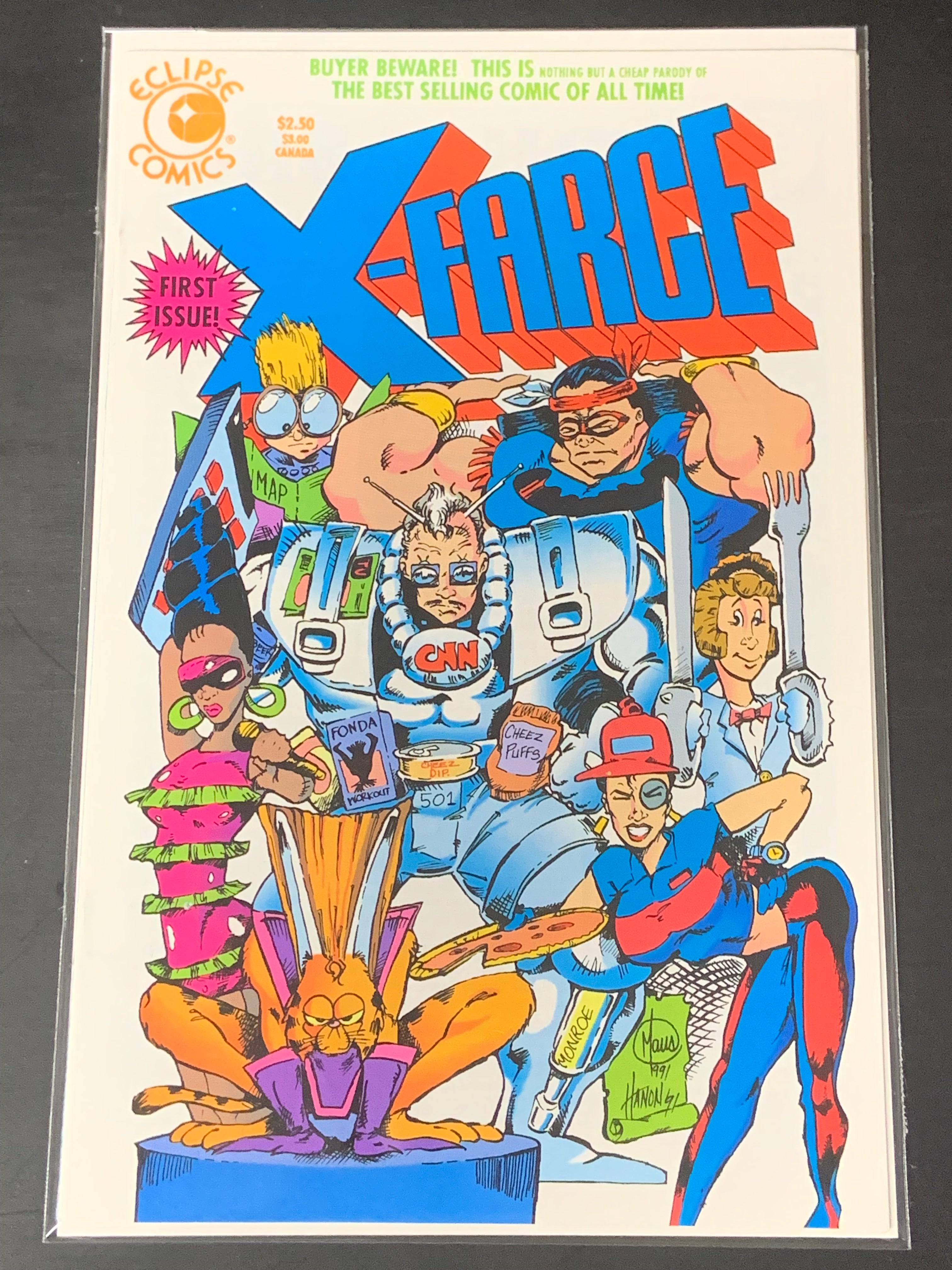 X-Farce 1 Eclipse Comics 1992 X-Force Parody