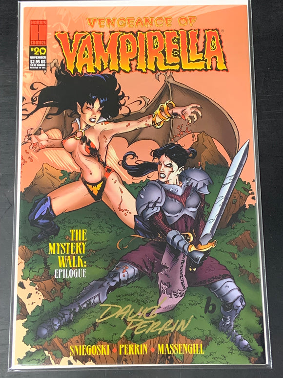 Vengeance Of Vampirella 20 Harris Comics 1995 Signed by Dave Perrin