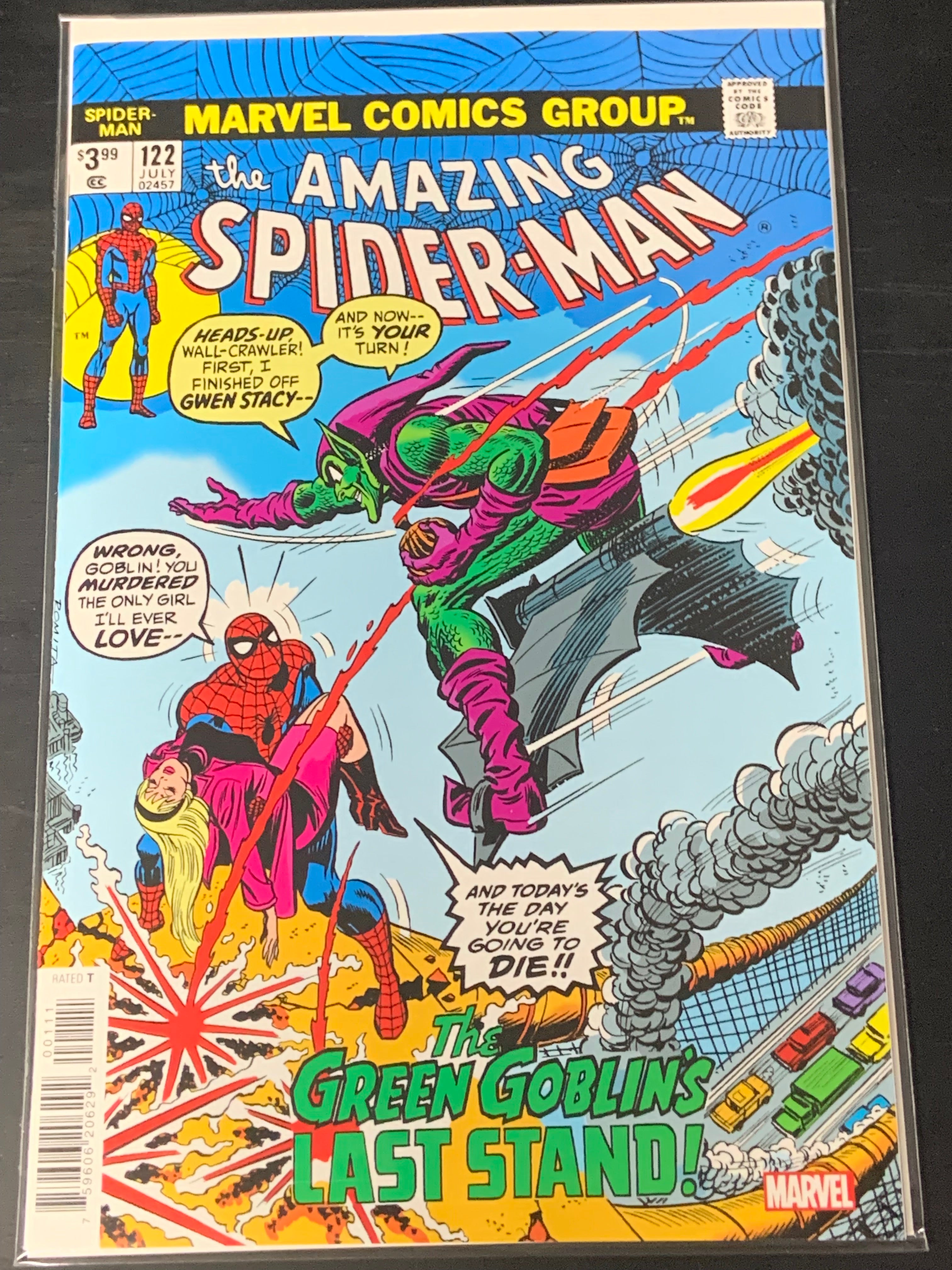 Amazing Spider-Man 122 Marvel 2023 Facsimile Edition Death of Green Goblin