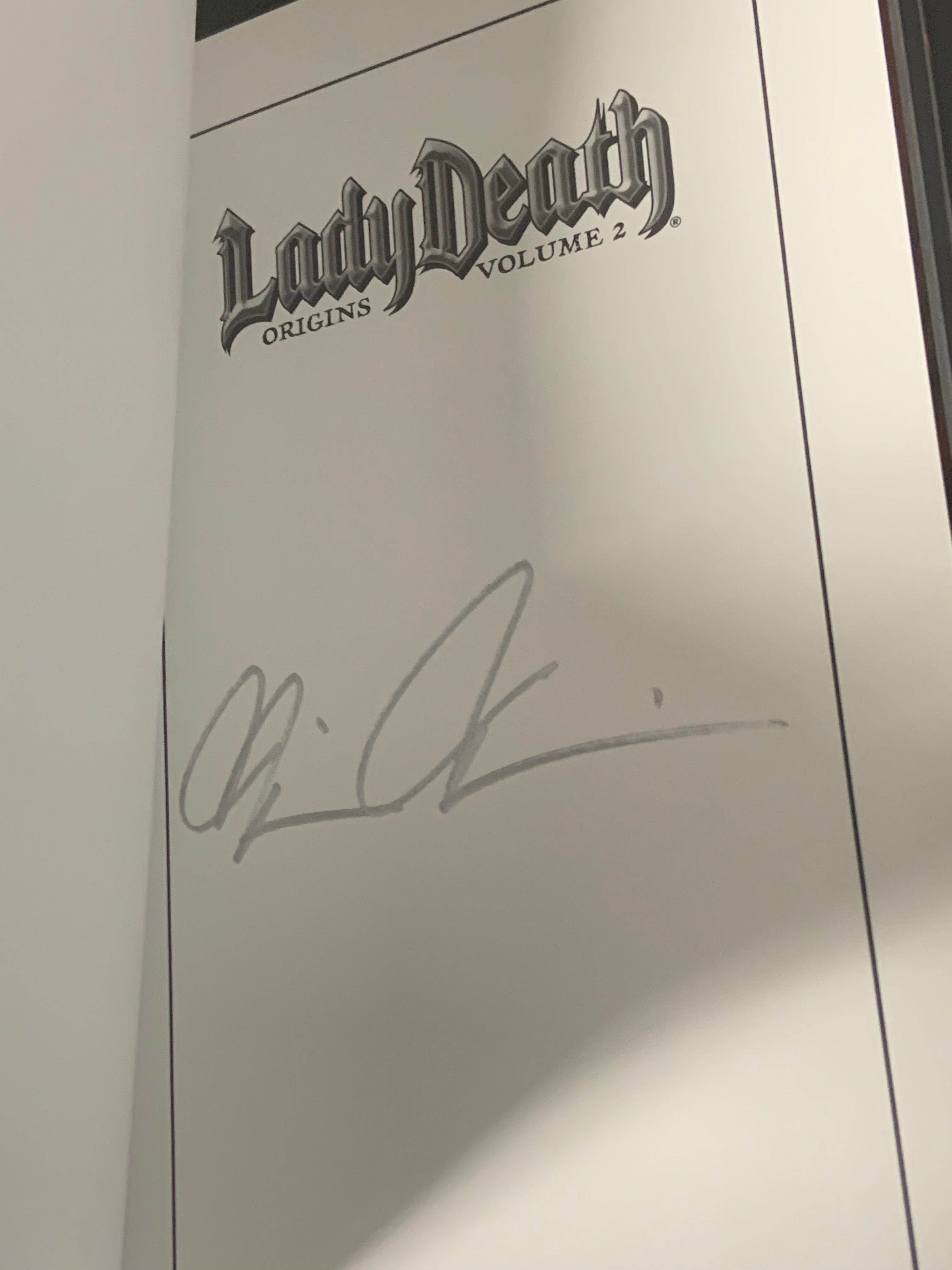 Lady Death Origins Volume 2 Hardcover Boundless Signed Edition