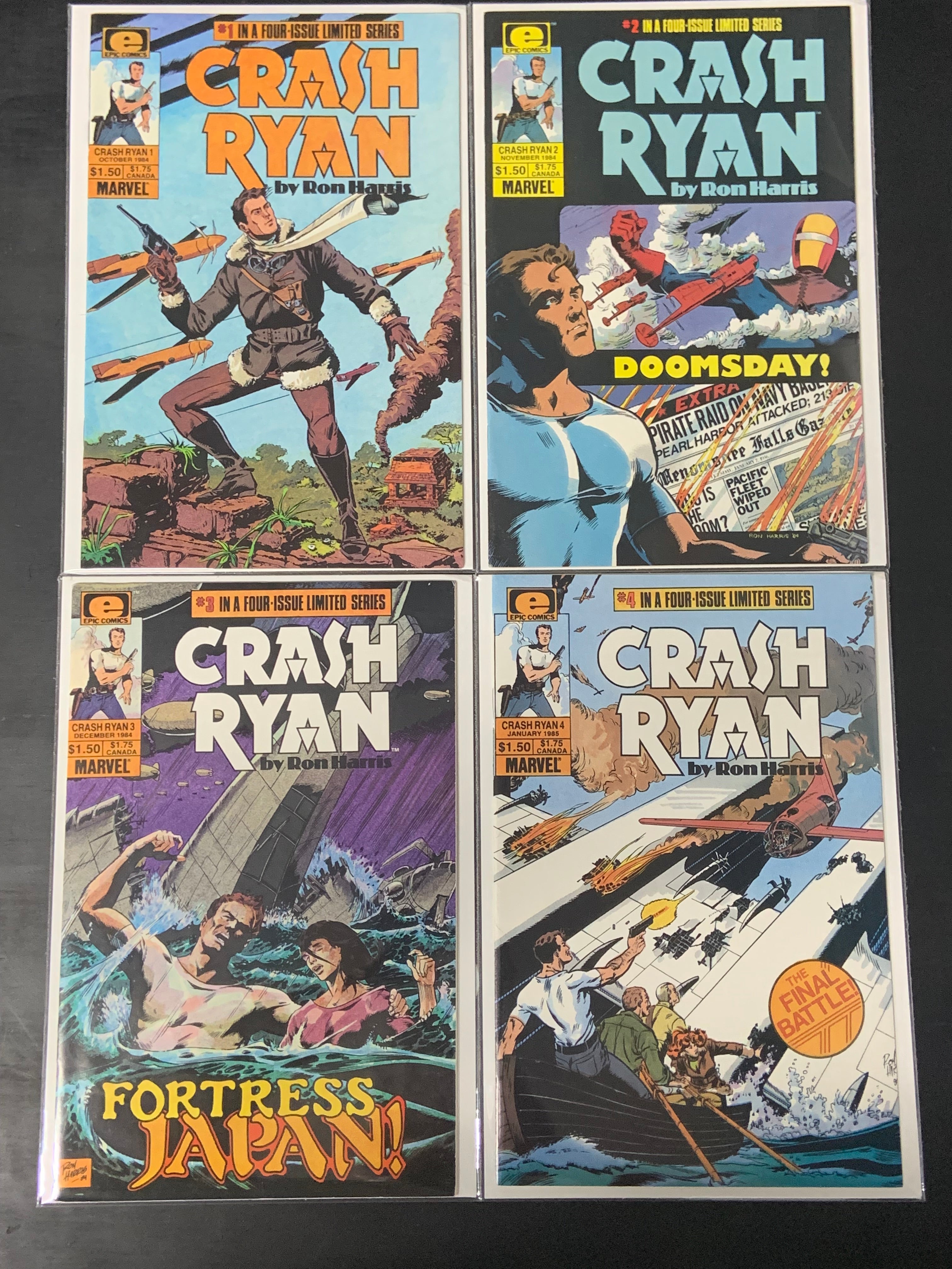 Crash Ryan 1-4 Marvel Epic 1984 Full Set