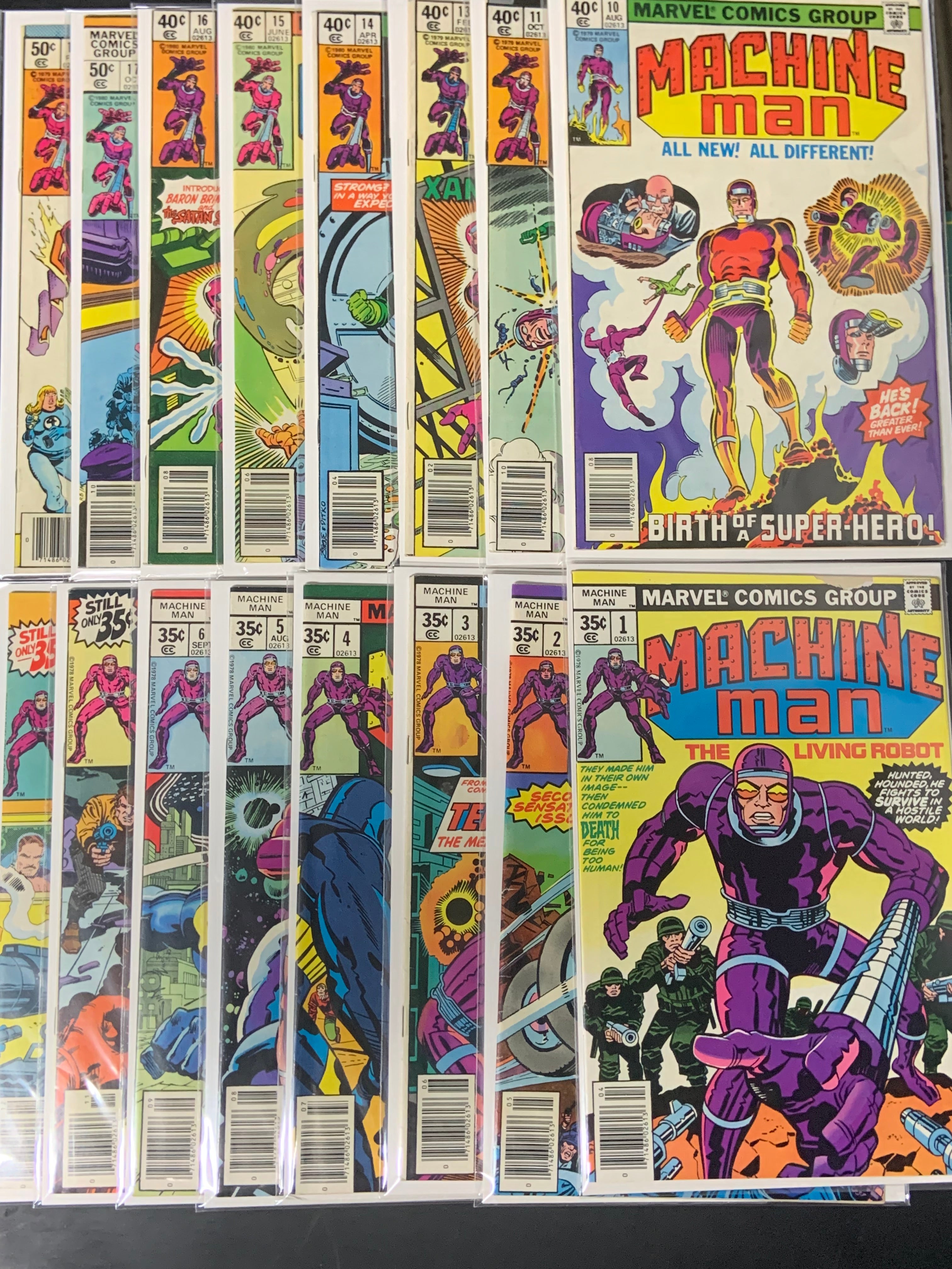 Machine Man Set Marvel 1978 1st Machine Man, 16 book set