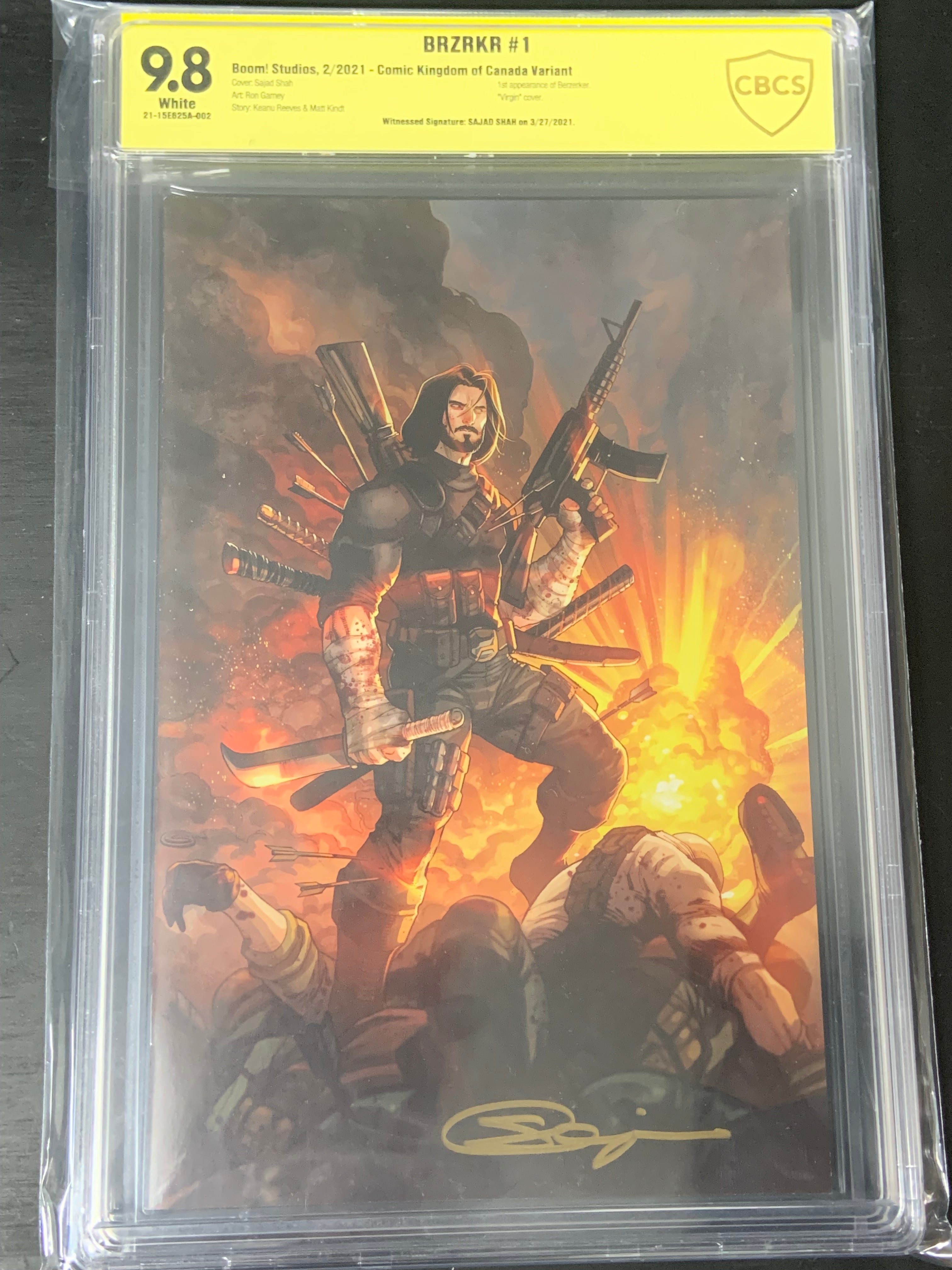 BRZRKR 1 Boom! 2021 Shah Virgin Exclusive CBCS 9.8 SIgned