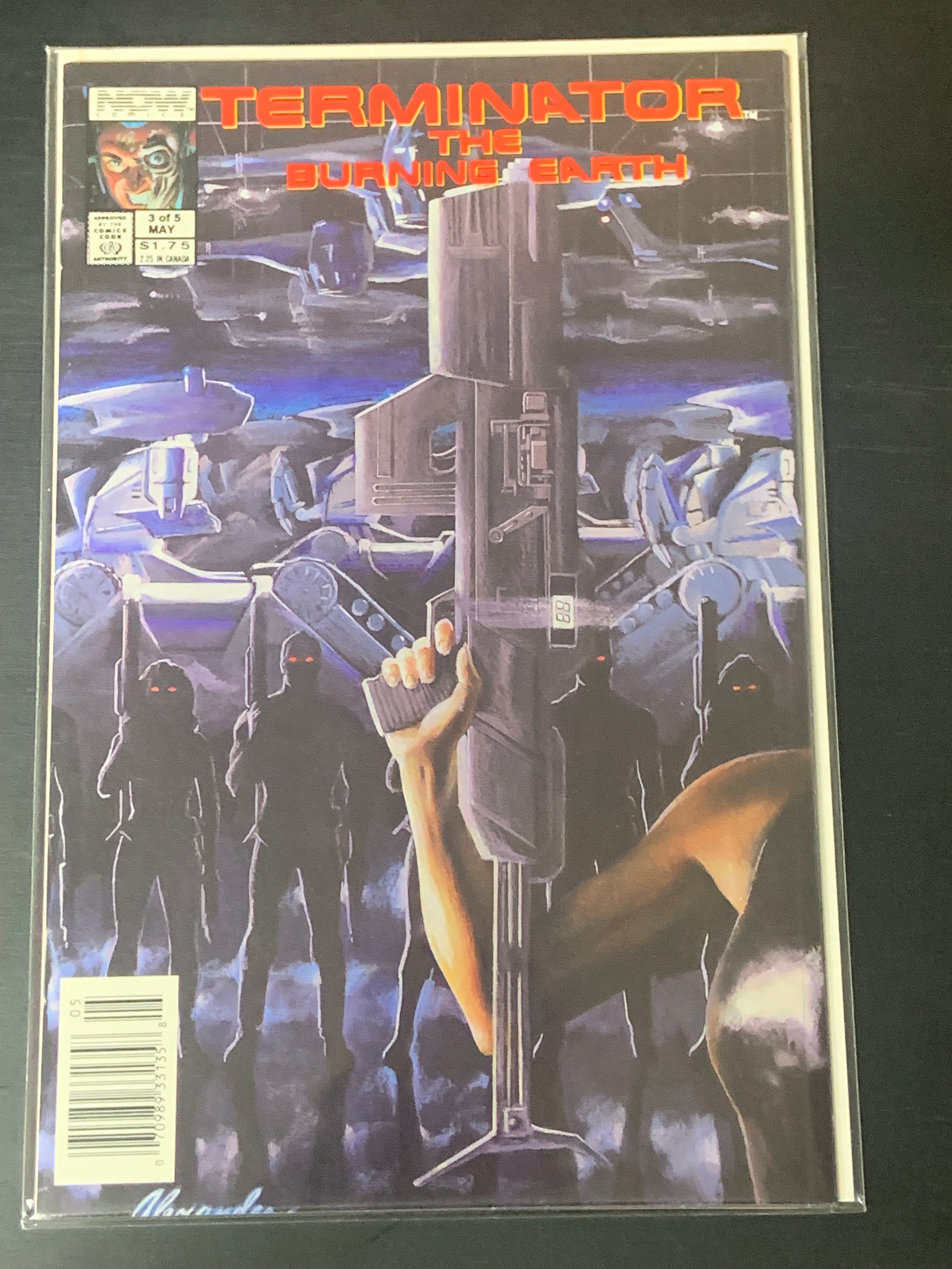 Terminator The Burning Earth 3 Now Comics 1995 3rd Alex Ross Published Art, Newsstand